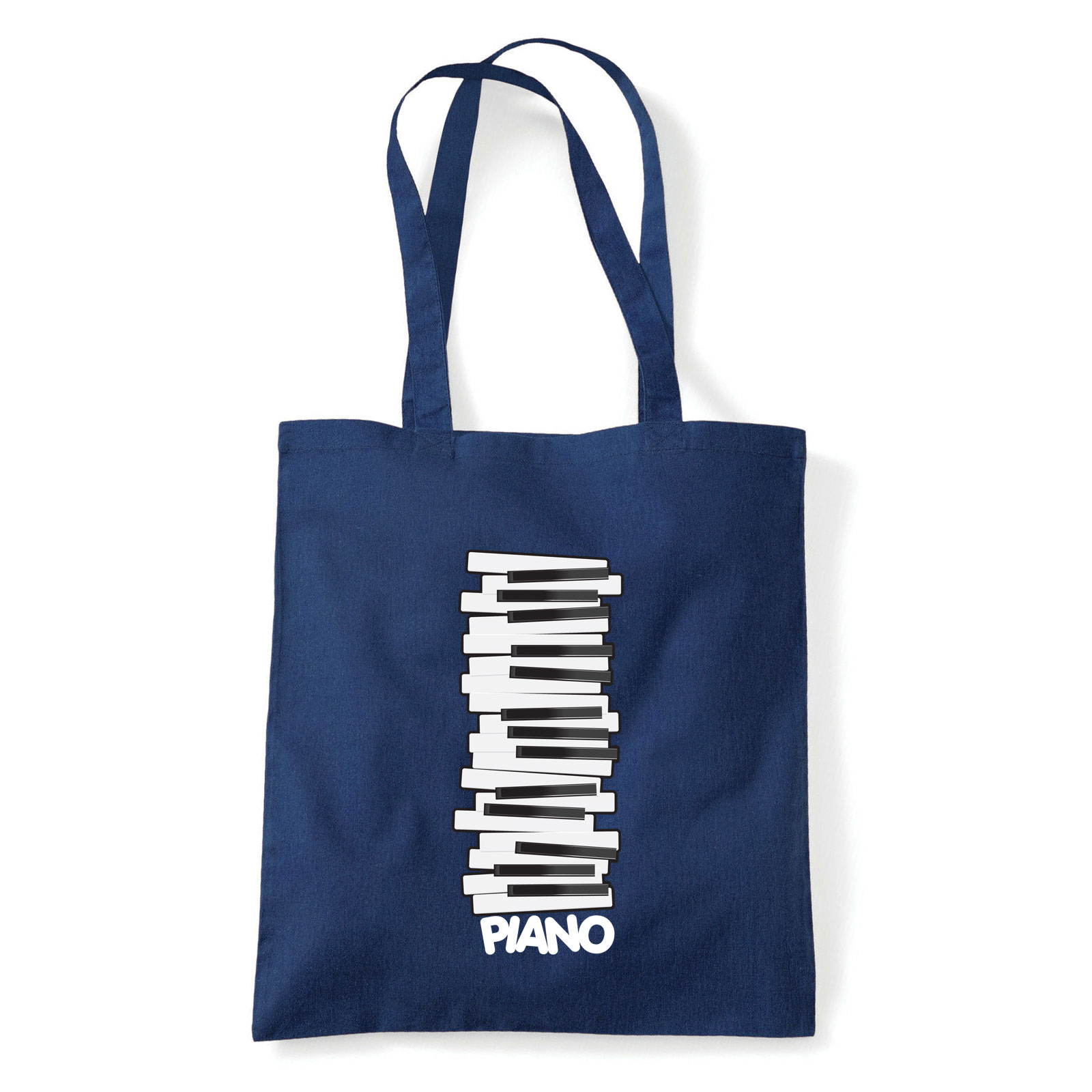 piano zongora zongorista Sötétkék Shopper Vászontáska
