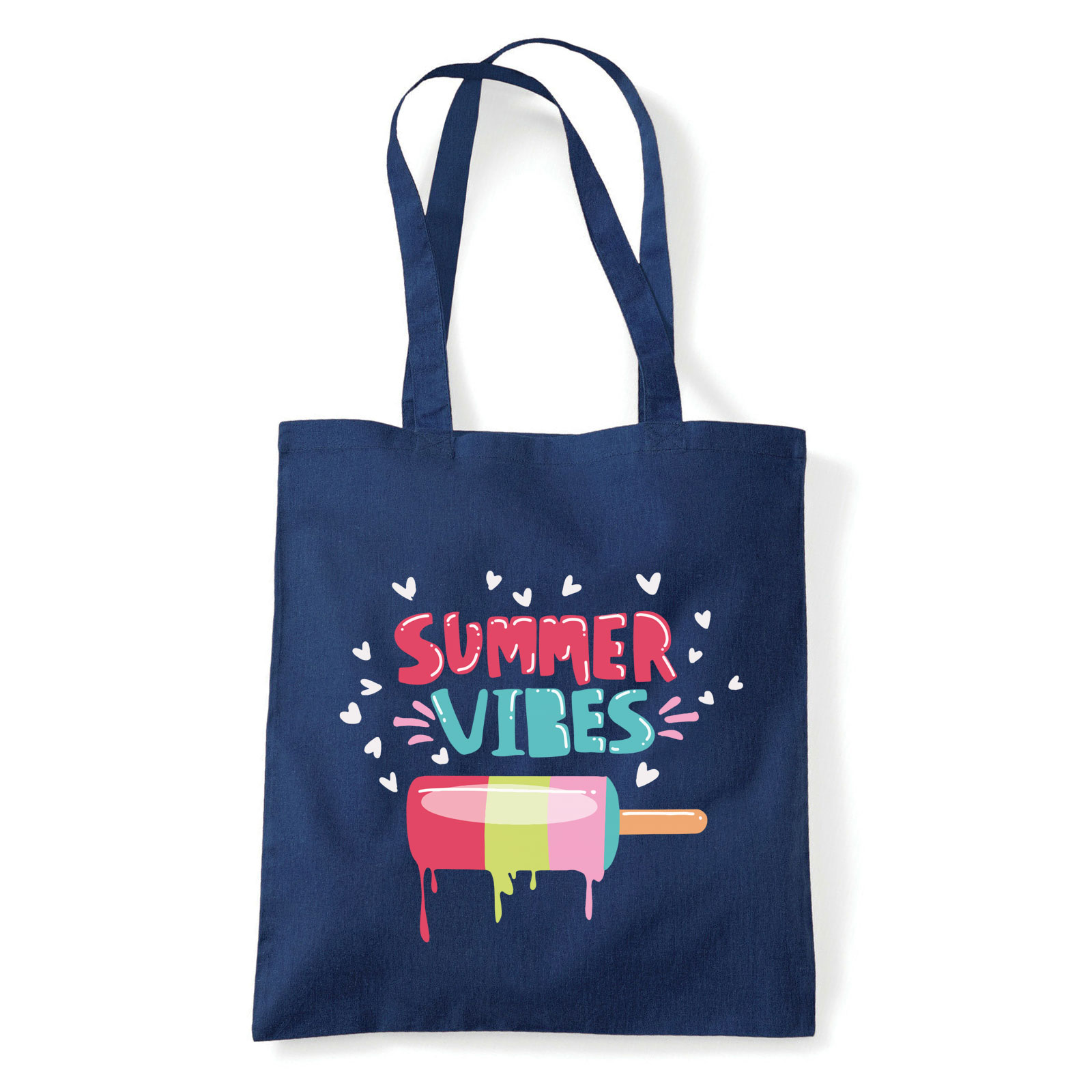 summer vibes nyár Sötétkék Shopper Vászontáska