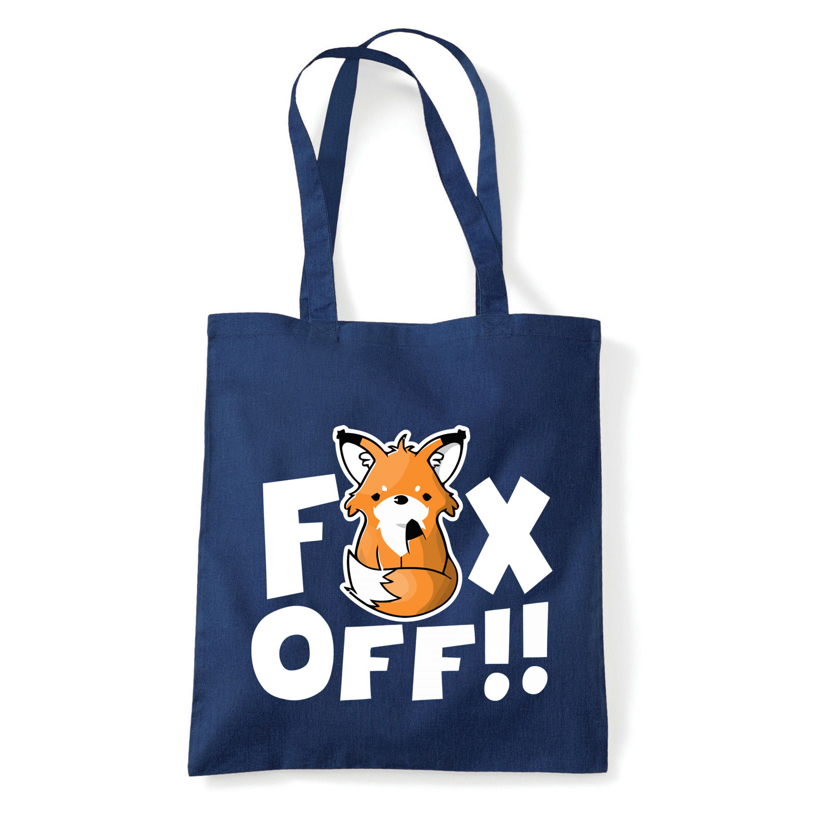 fox off fuck off Sötétkék Shopper Vászontáska