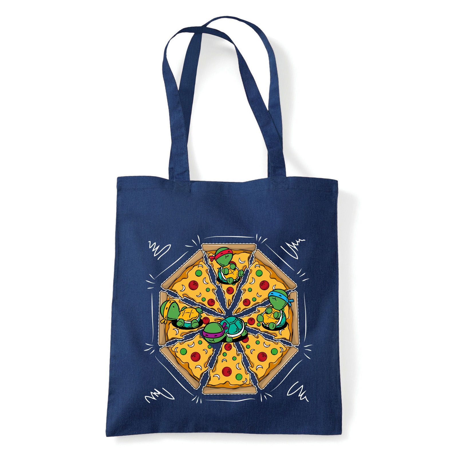 tini ninja teknőcök tmnt pizza Sötétkék Shopper Vászontáska