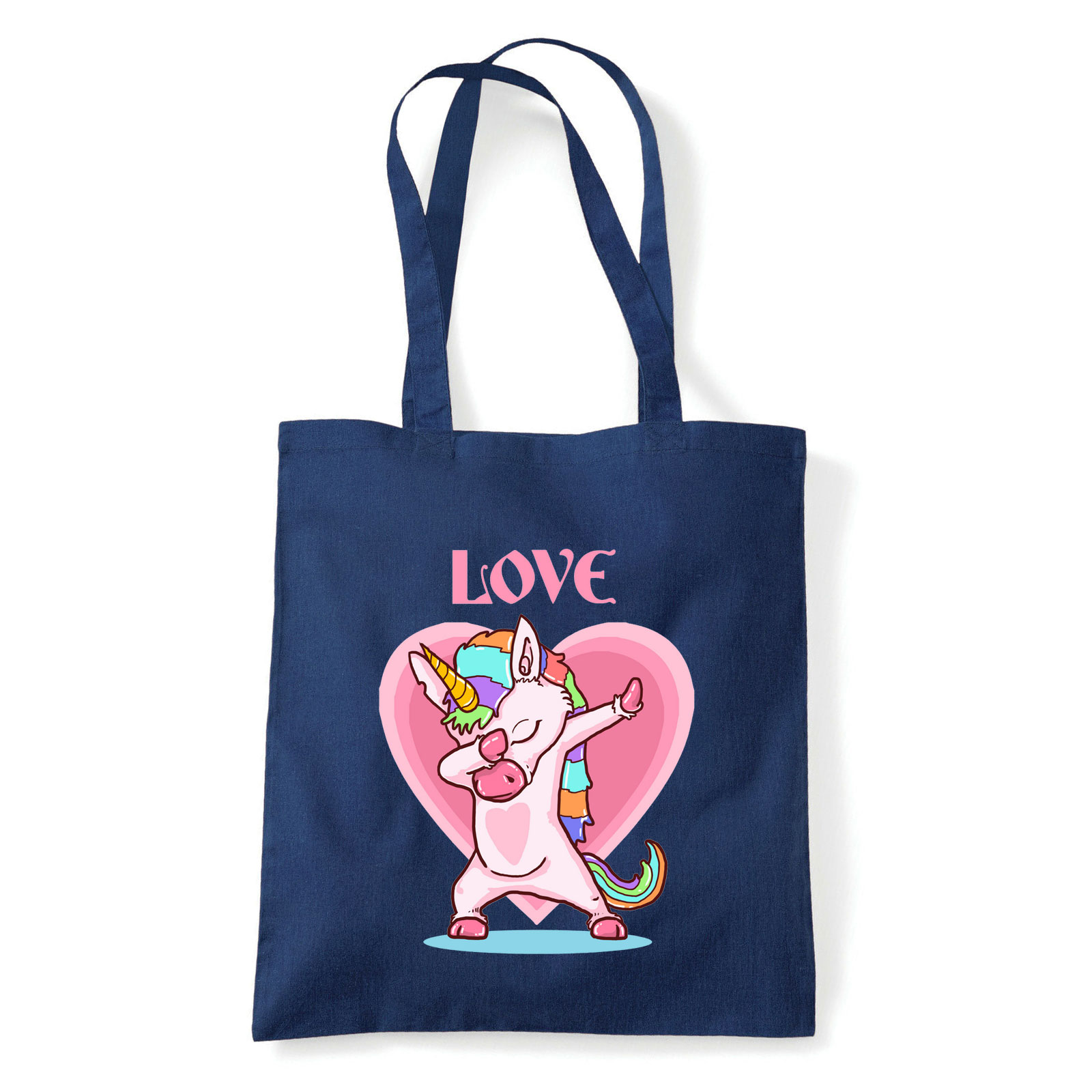unikornis love Sötétkék Shopper Vászontáska