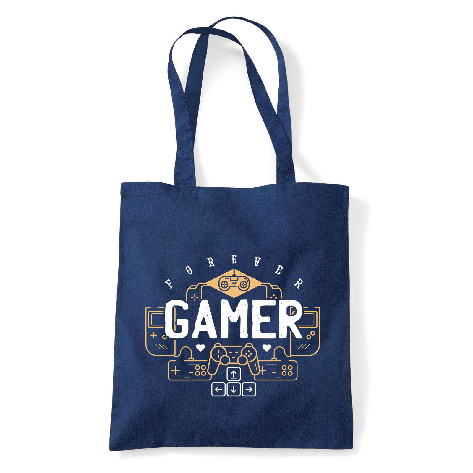 Gamer Forever Sötétkék Shopper Vászontáska
