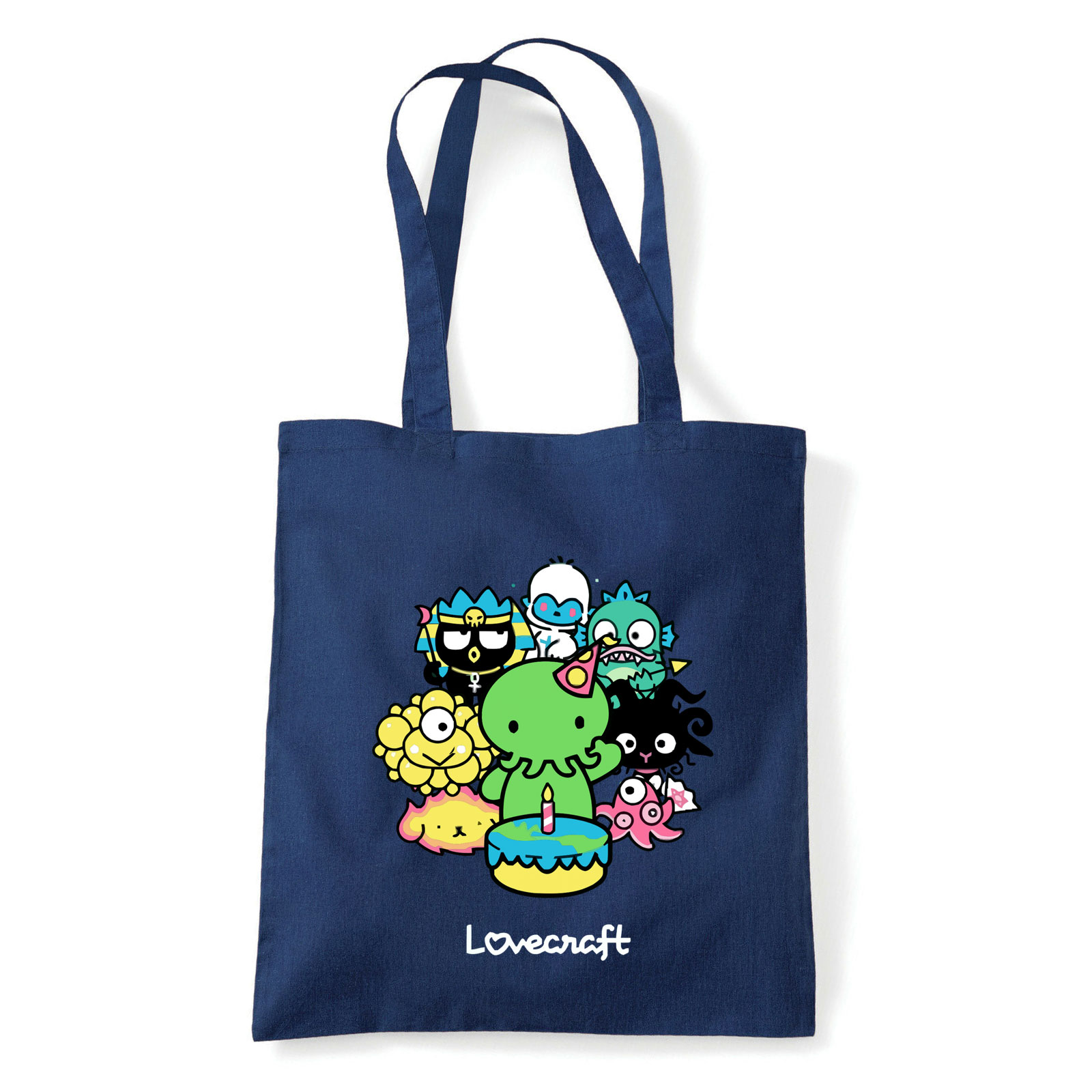 hp lovecraft Sötétkék Shopper Vászontáska