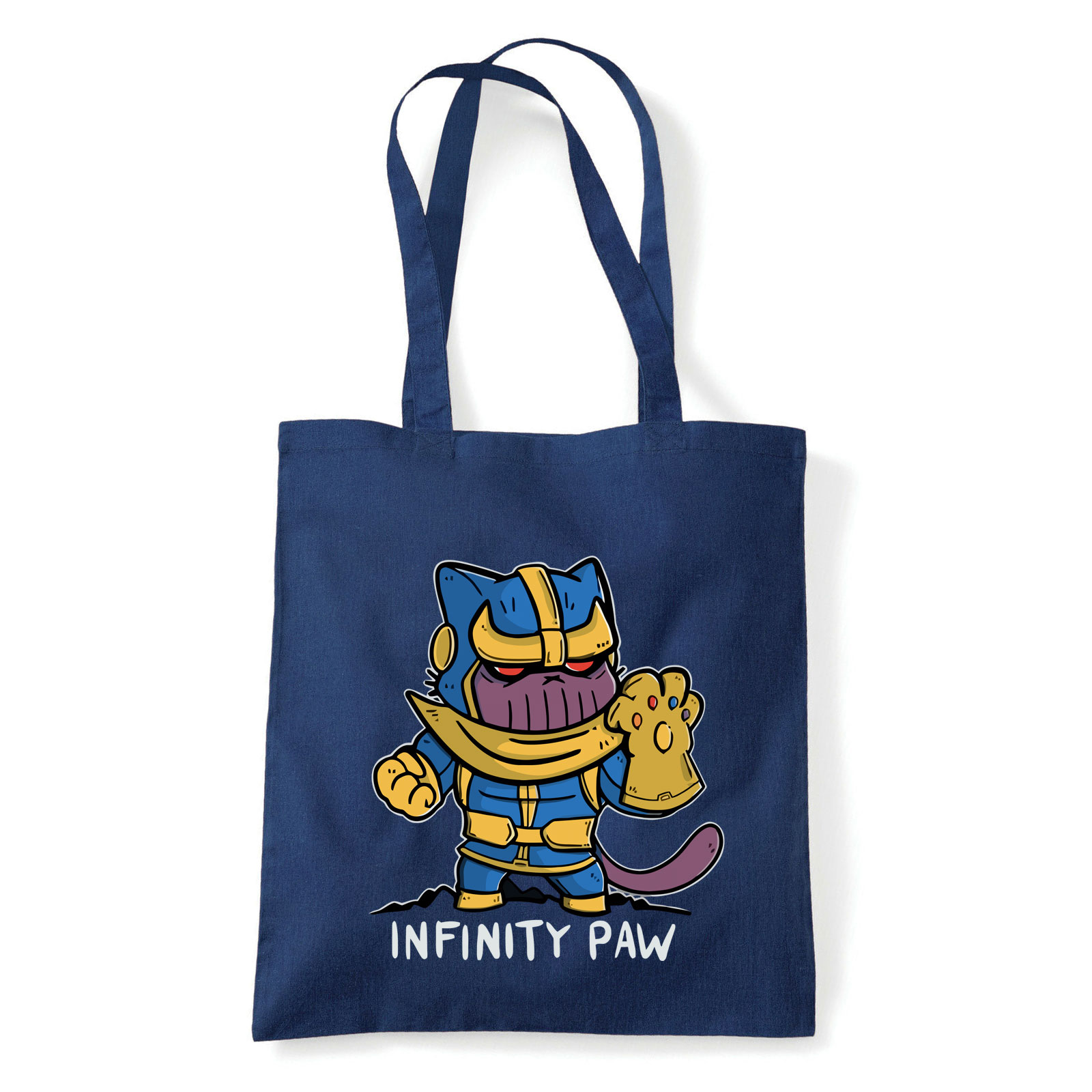 macska macskás cica cicás humor Sötétkék Shopper Vászontáska