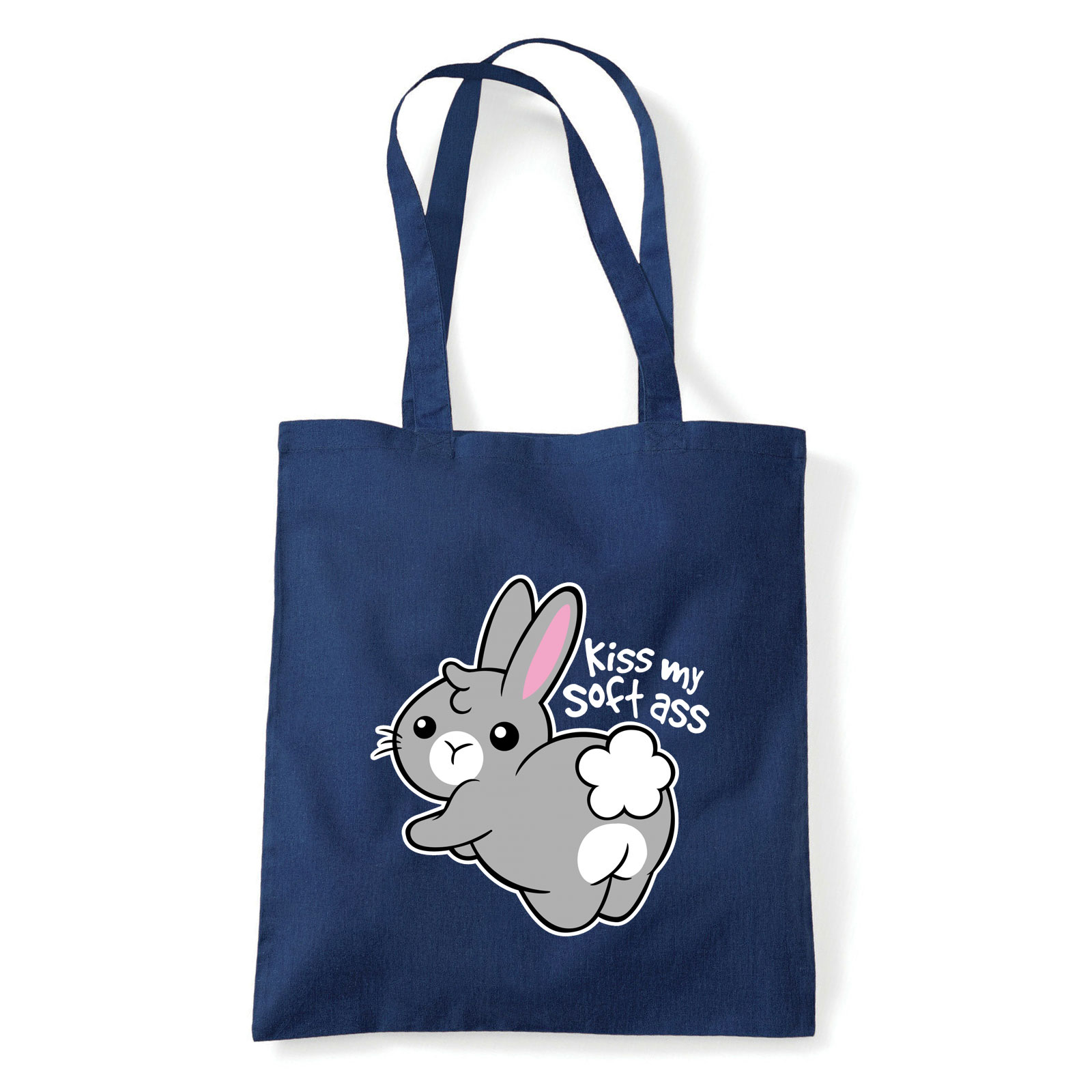 nyuszi nyuszis vicces Sötétkék Shopper Vászontáska