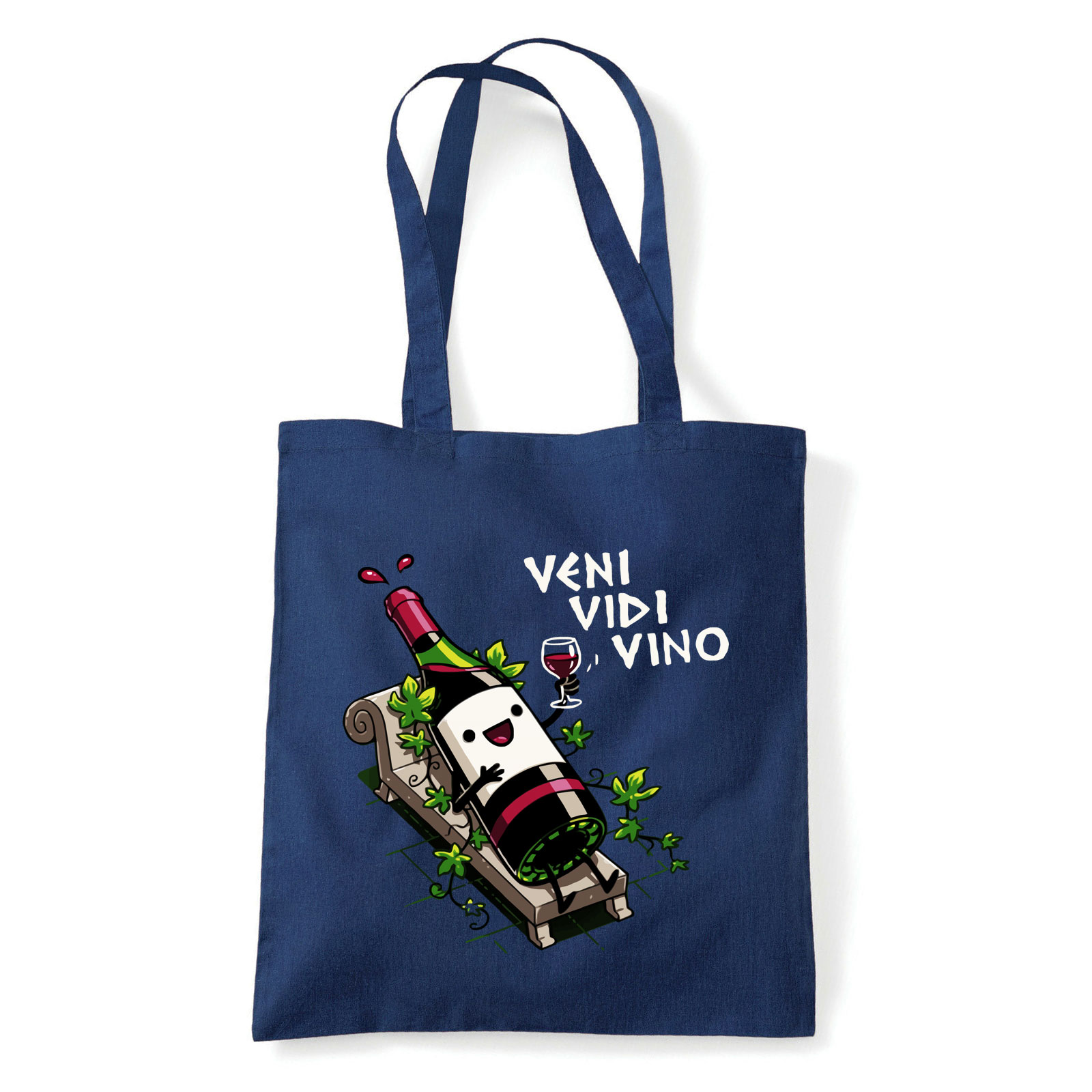 bor humor boros Sötétkék Shopper Vászontáska