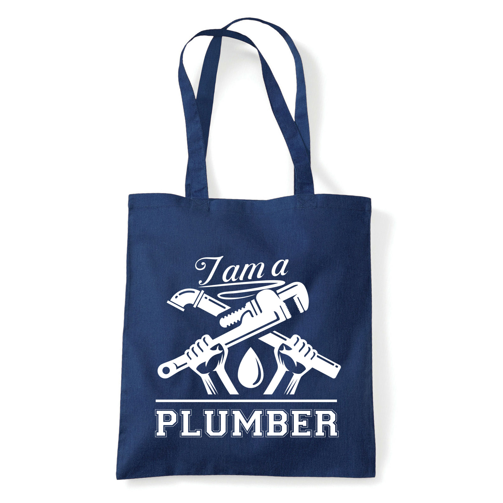 plumber vízvezetékszerelő Sötétkék Shopper Vászontáska
