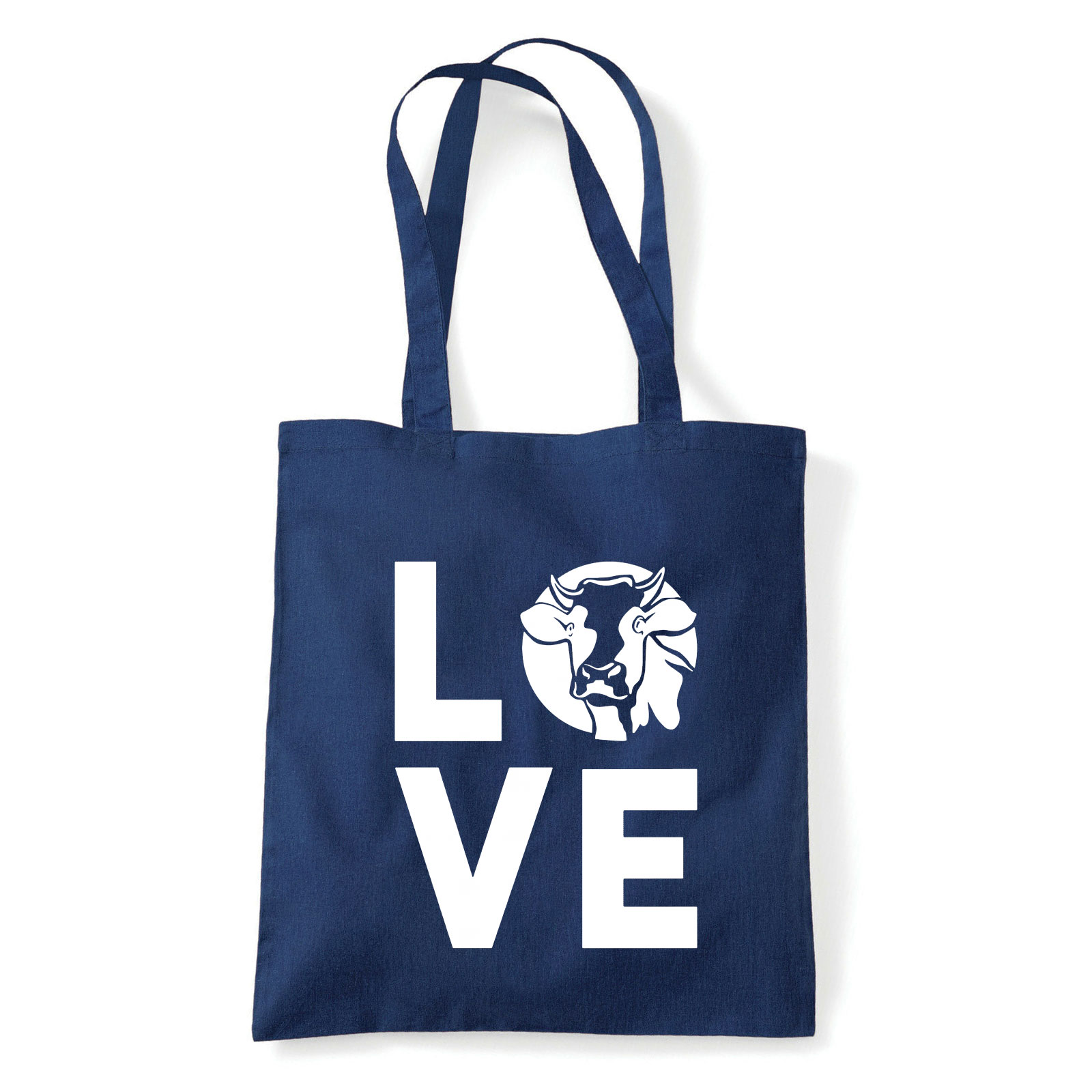 tehén love cow Sötétkék Shopper Vászontáska