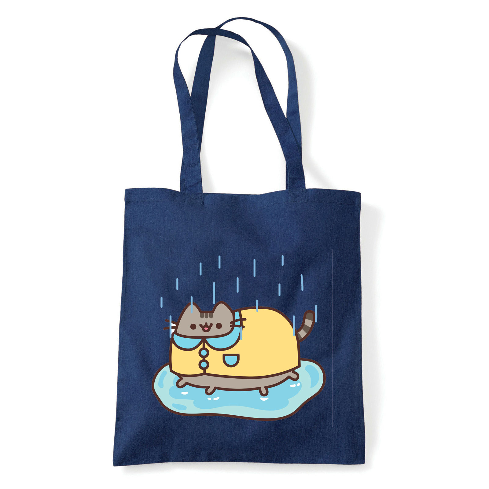 pusheen macska macskás cica cicás Sötétkék Shopper Vászontáska