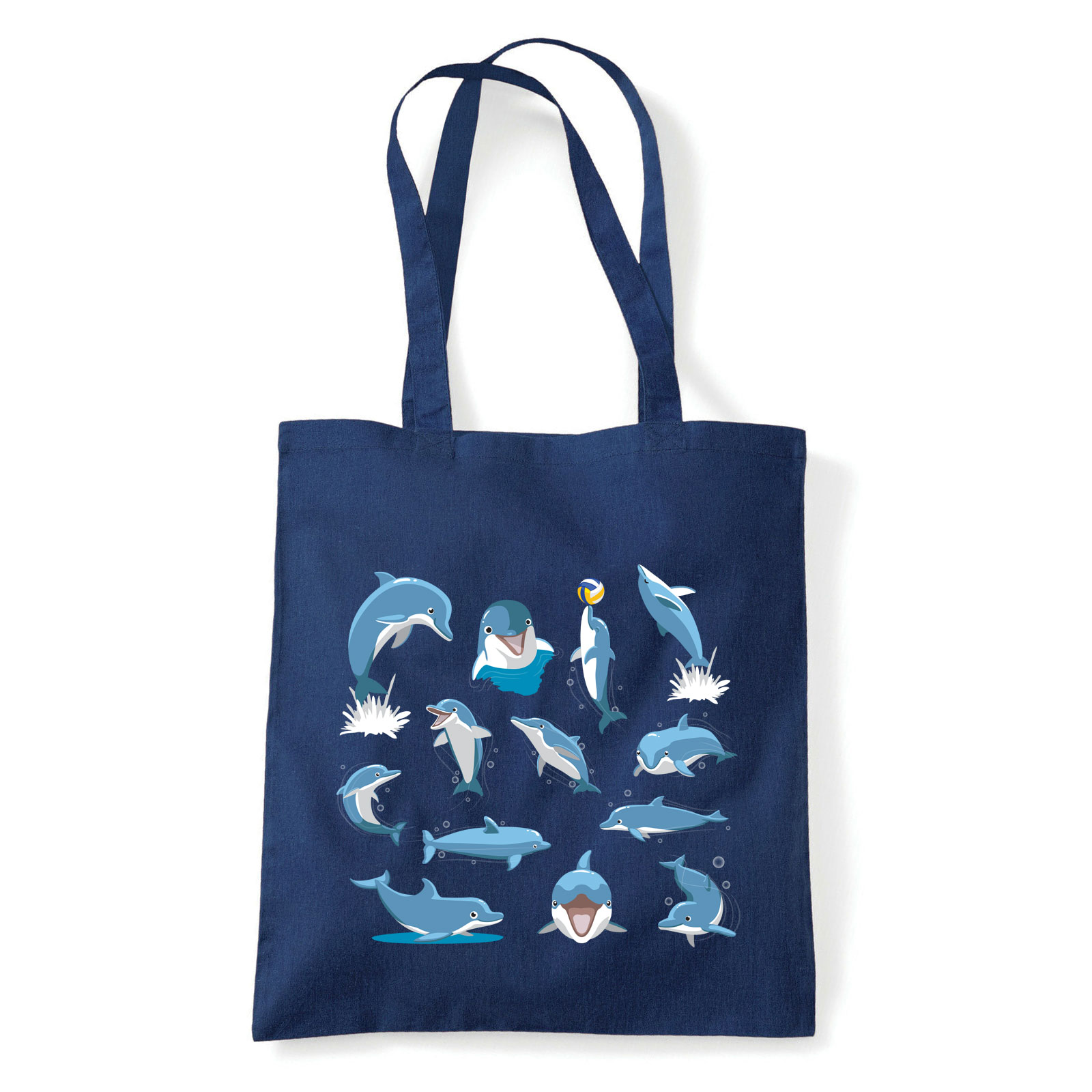 delfin delfinek Sötétkék Shopper Vászontáska