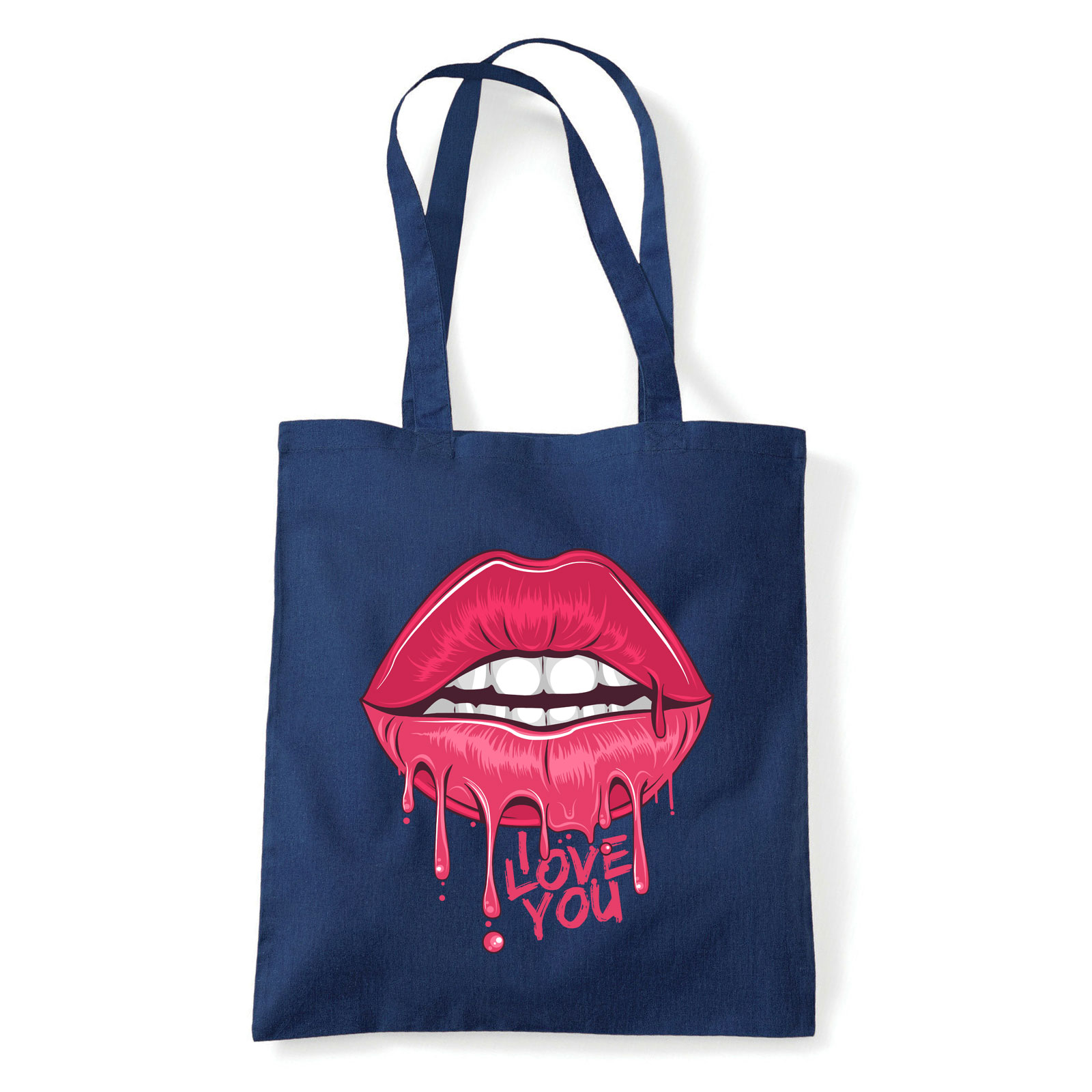 lips ajak ajkak Sötétkék Shopper Vászontáska