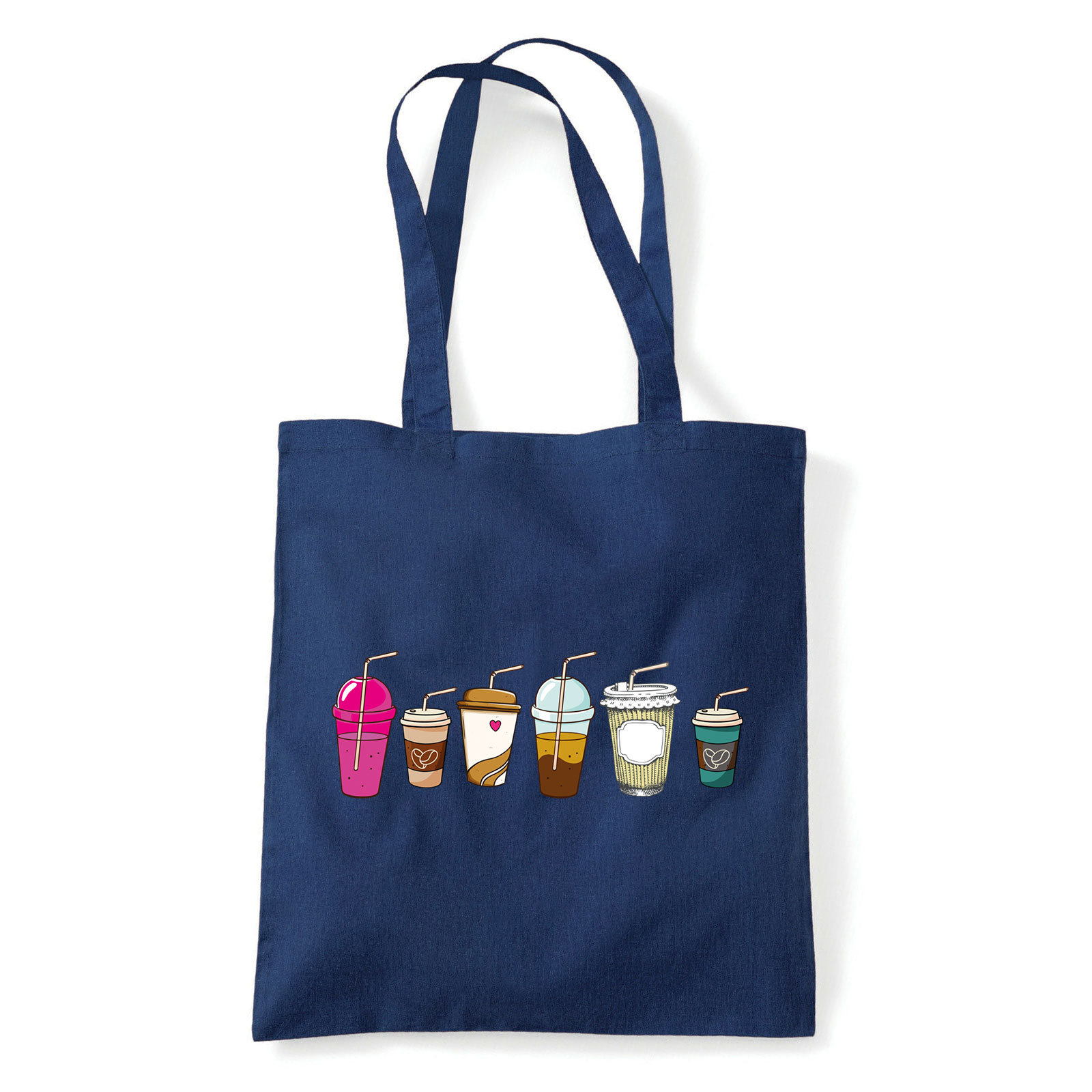 kávé kávék capuccino Sötétkék Shopper Vászontáska