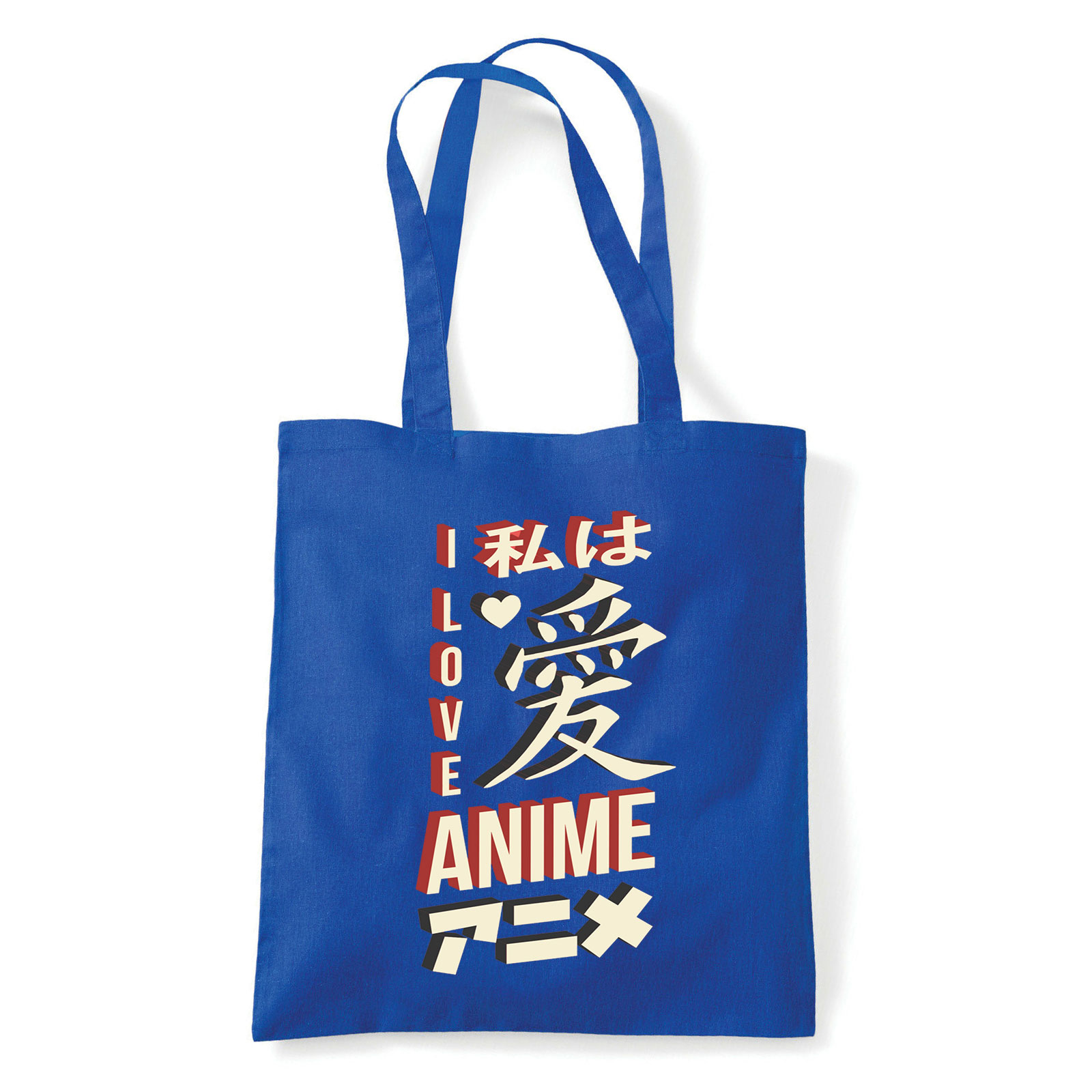 i love anime Kék Shopper Vászontáska