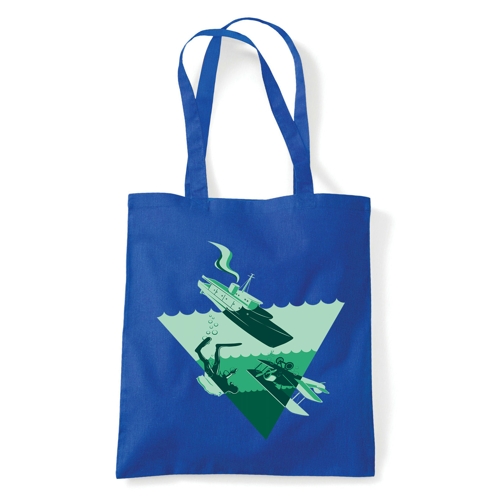bermuda háromszög Kék Shopper Vászontáska