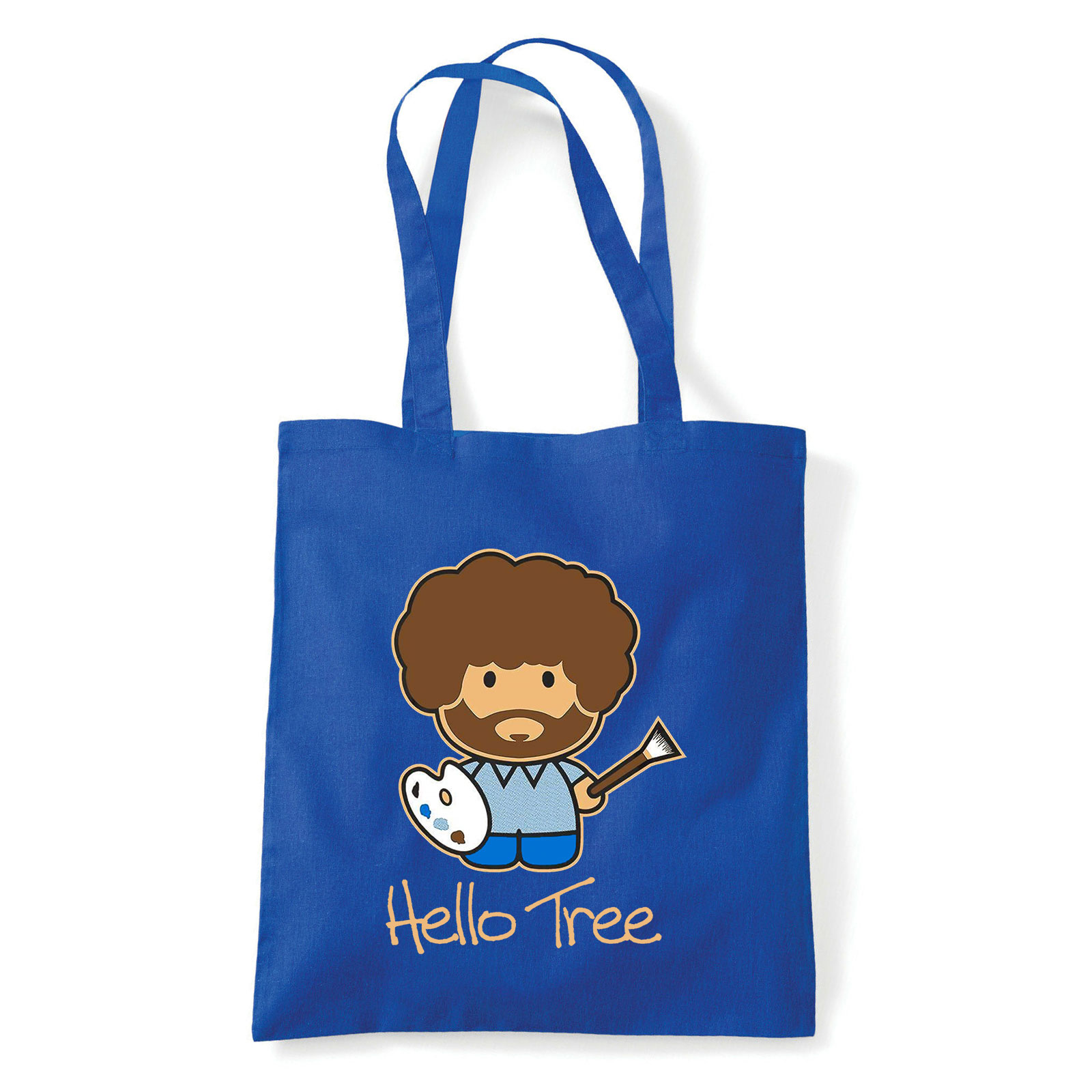 Bob Ross festészet festő Kék Shopper Vászontáska