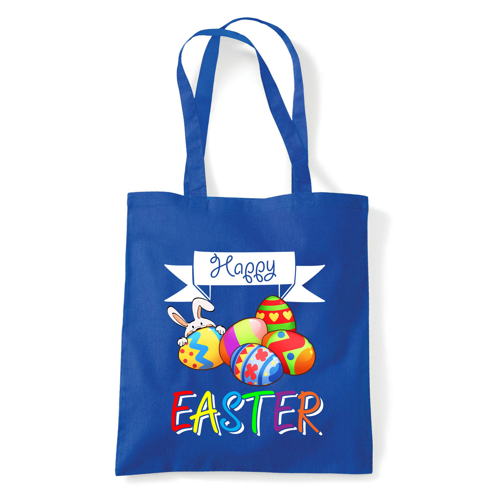 happy easter húsvét Kék Shopper Vászontáska