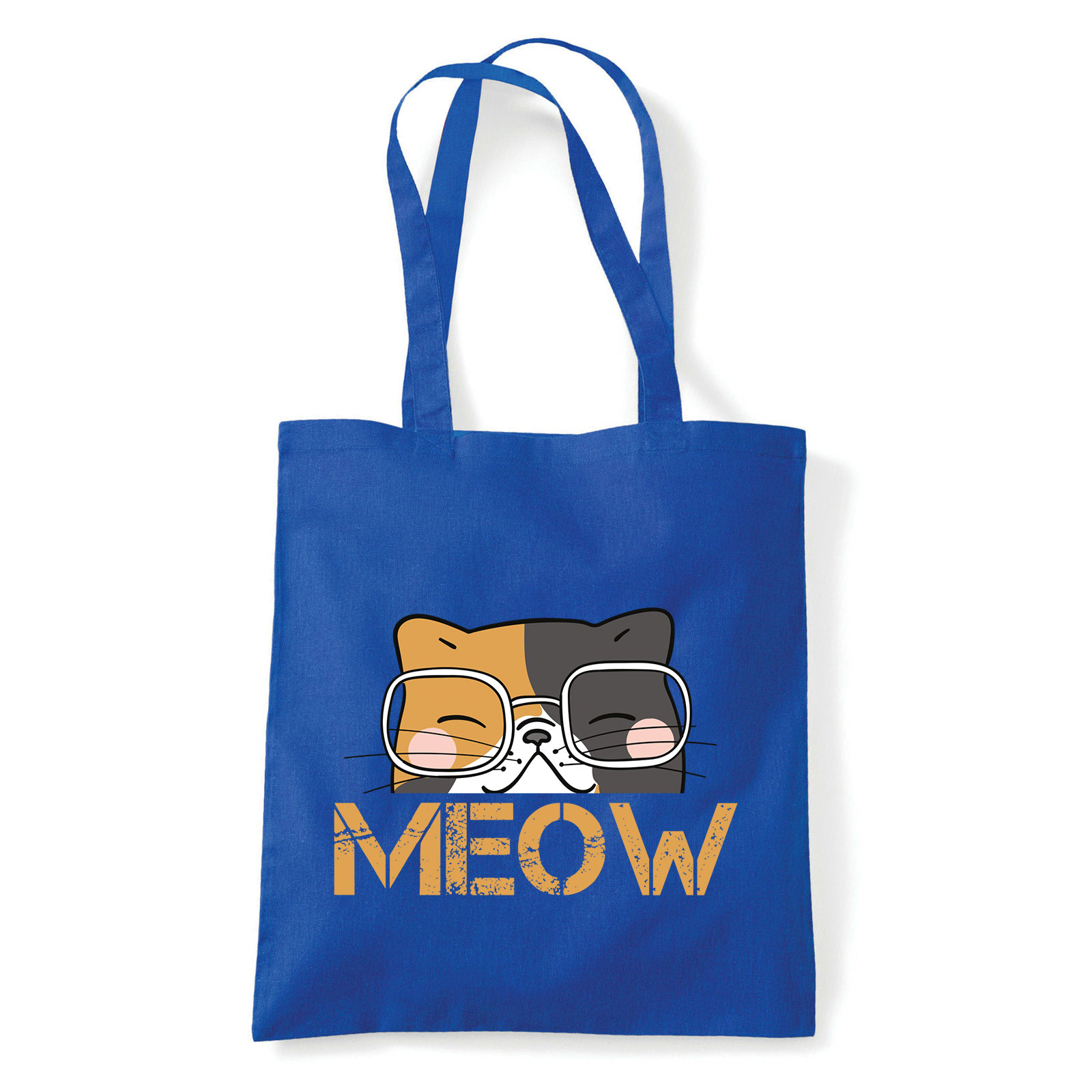 meow macsa macskás cica cicás Kék Shopper Vászontáska