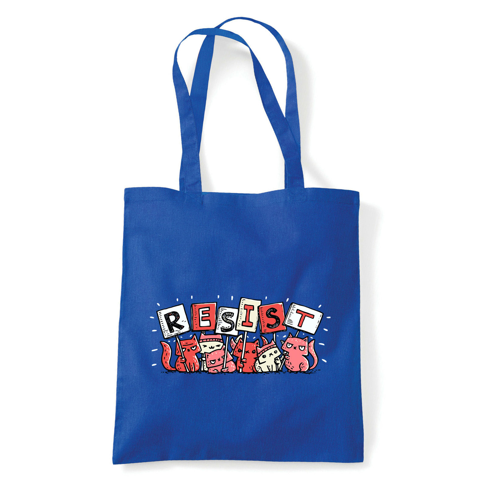 macska macskák cica cicák Kék Shopper Vászontáska