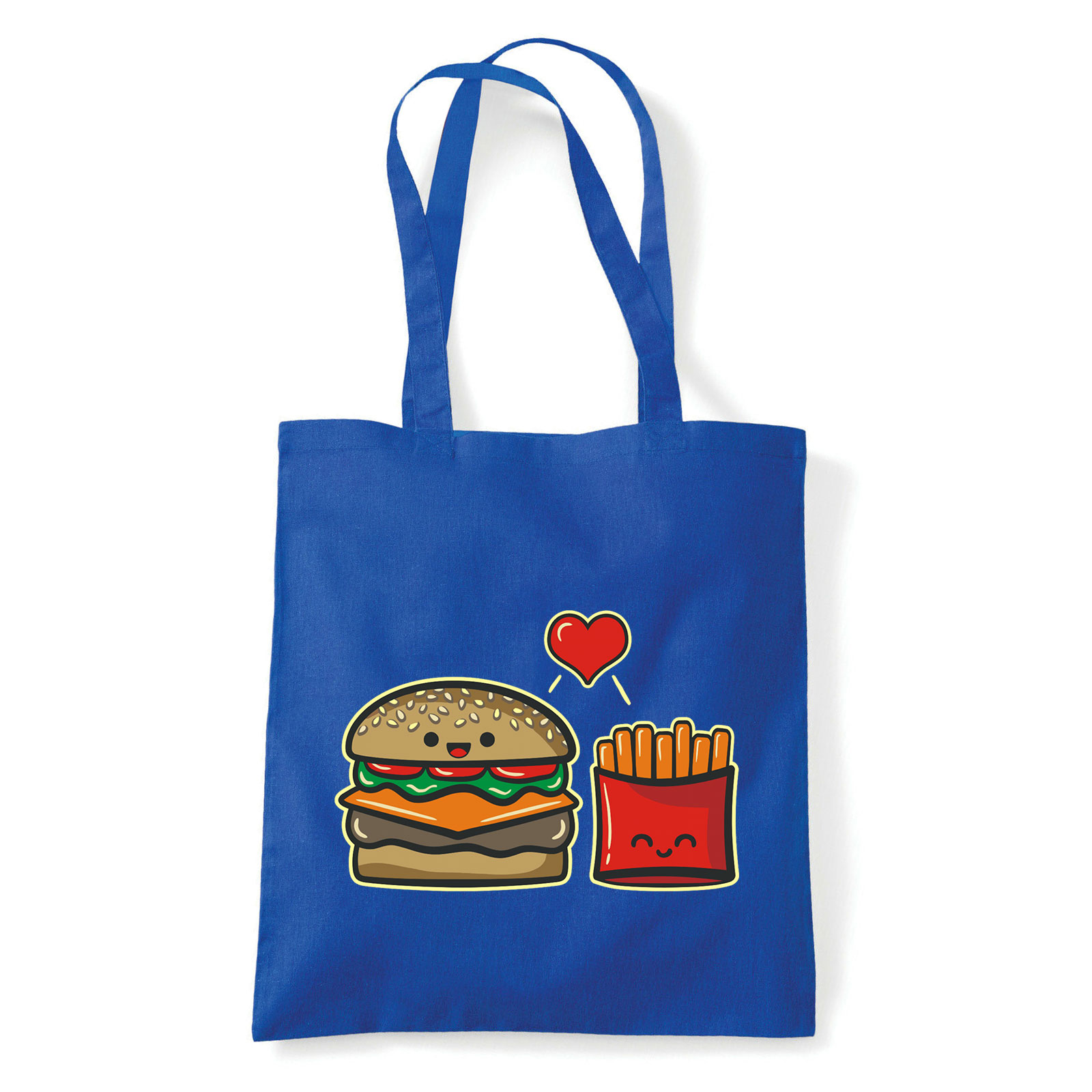hamburger sültkrumpli Kék Shopper Vászontáska
