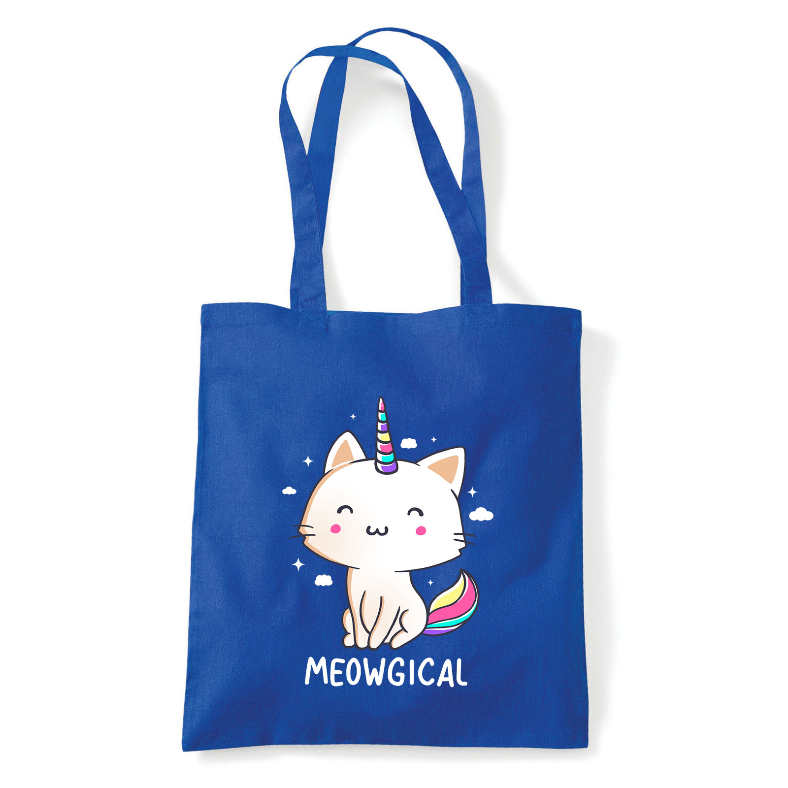 macska macskás cica cicás Kék Shopper Vászontáska