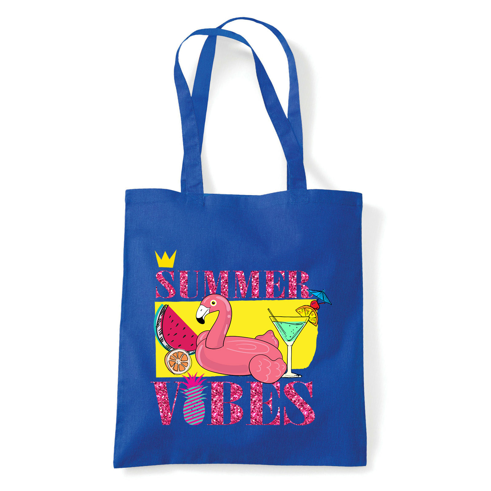 Summer Vibes nyár nyaralás Kék Shopper Vászontáska
