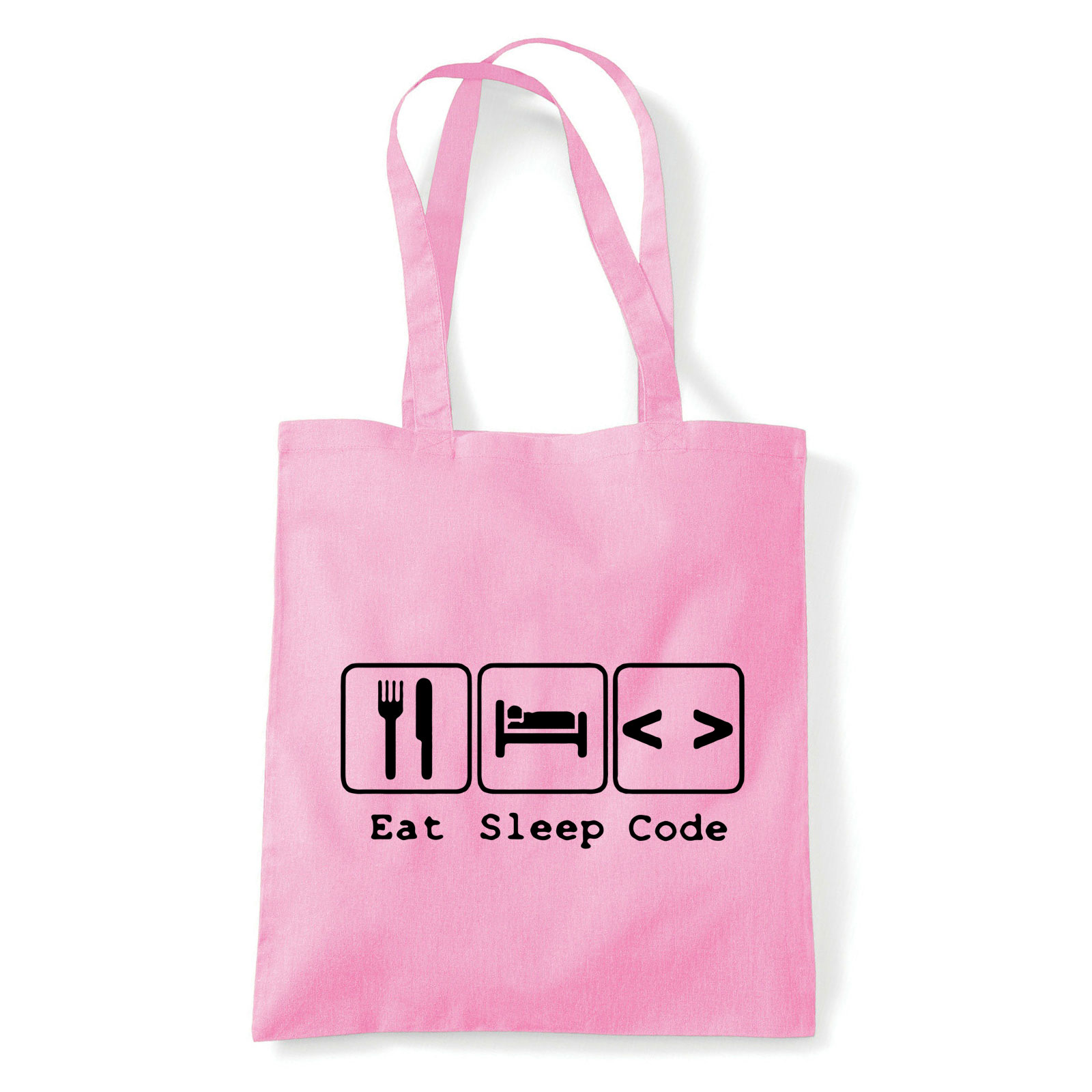 programozás programozó coding Rózsaszín Shopper Vászontáska