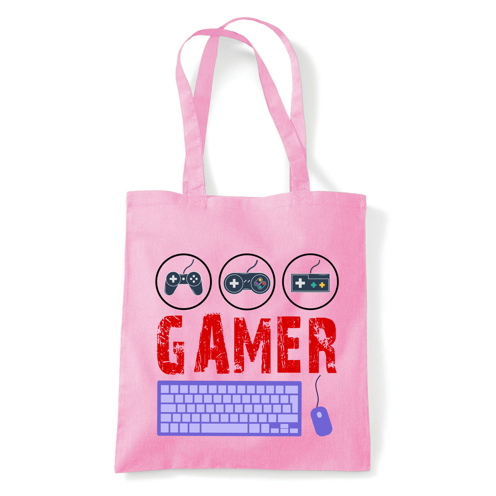 Gamer joystick Rózsaszín Shopper Vászontáska