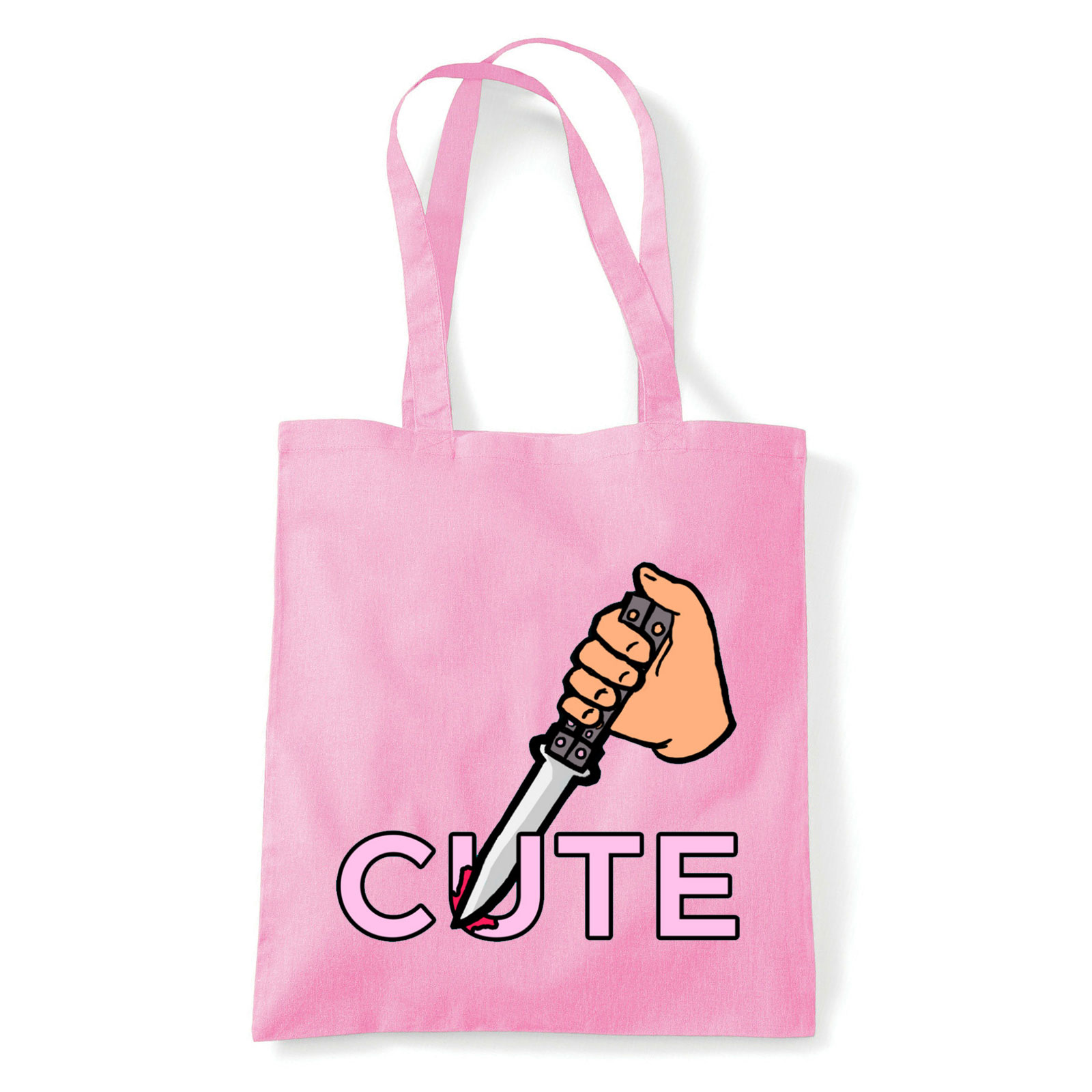 cute psycho psziho kés Rózsaszín Shopper Vászontáska