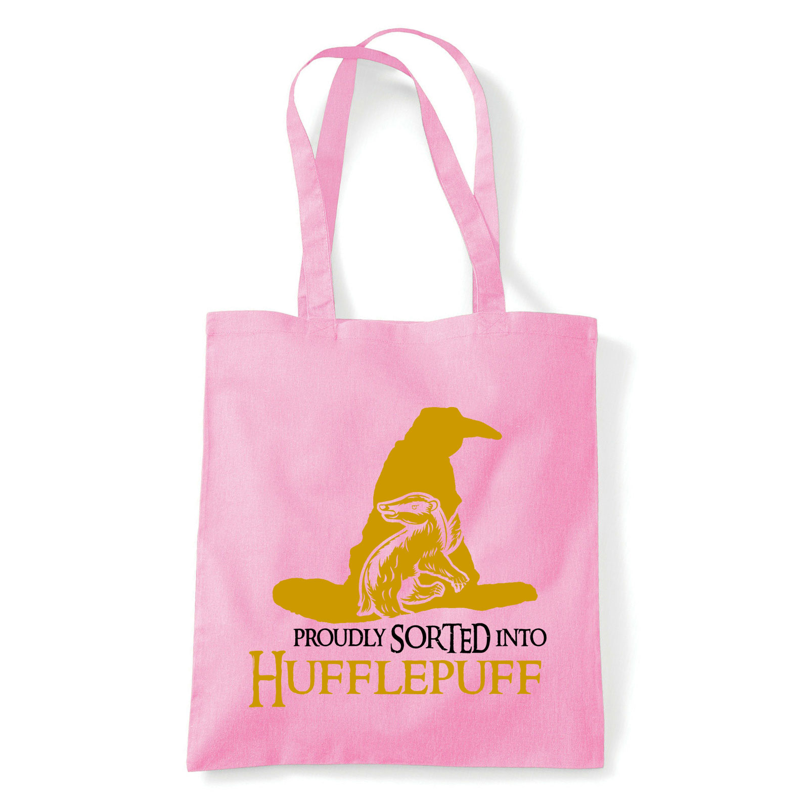 harry potter hugrabug hufflepuff Rózsaszín Shopper Vászontáska