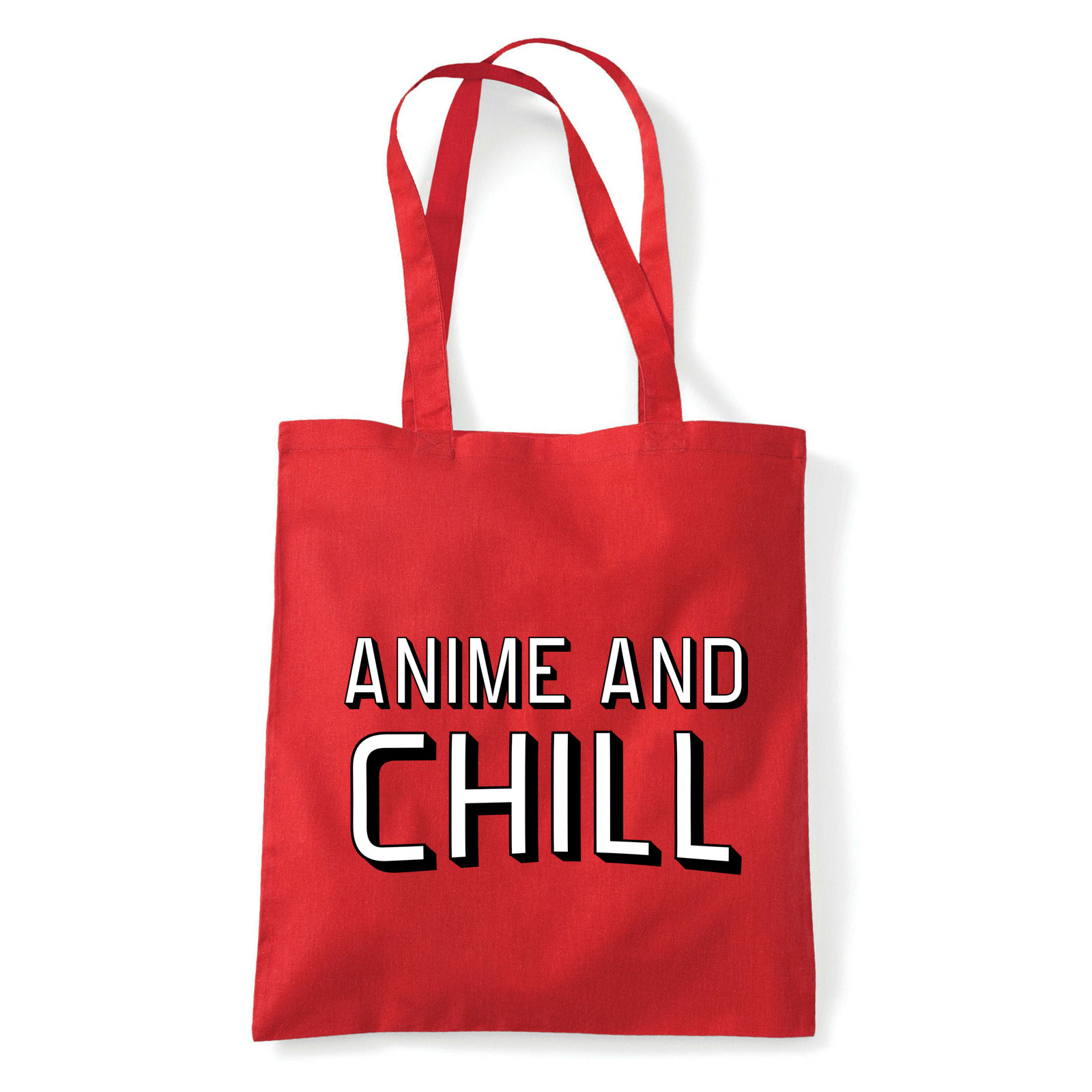 anime and chill Piros Shopper Vászontáska