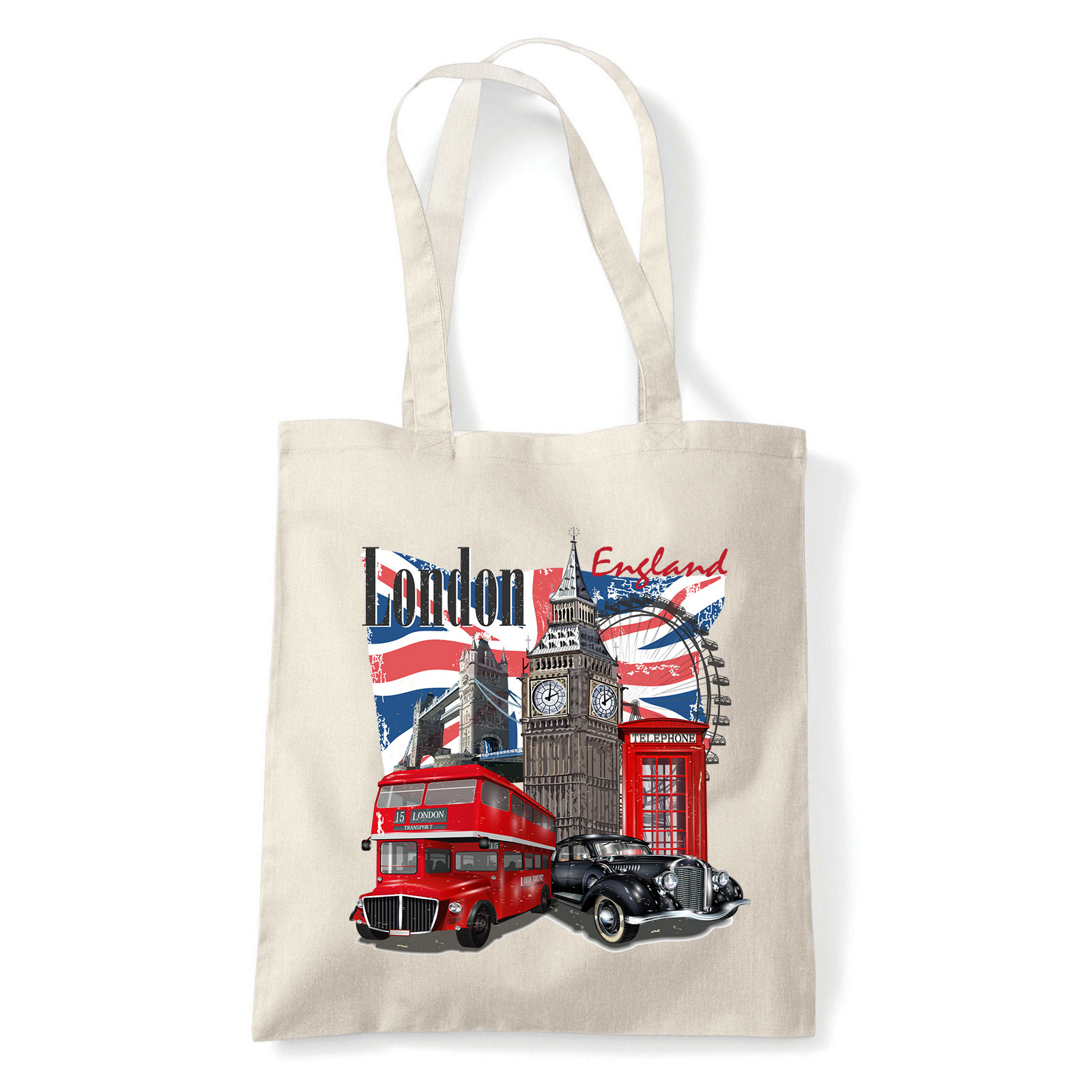London anglia nagy britannia england Homok Shopper Vászontáska
