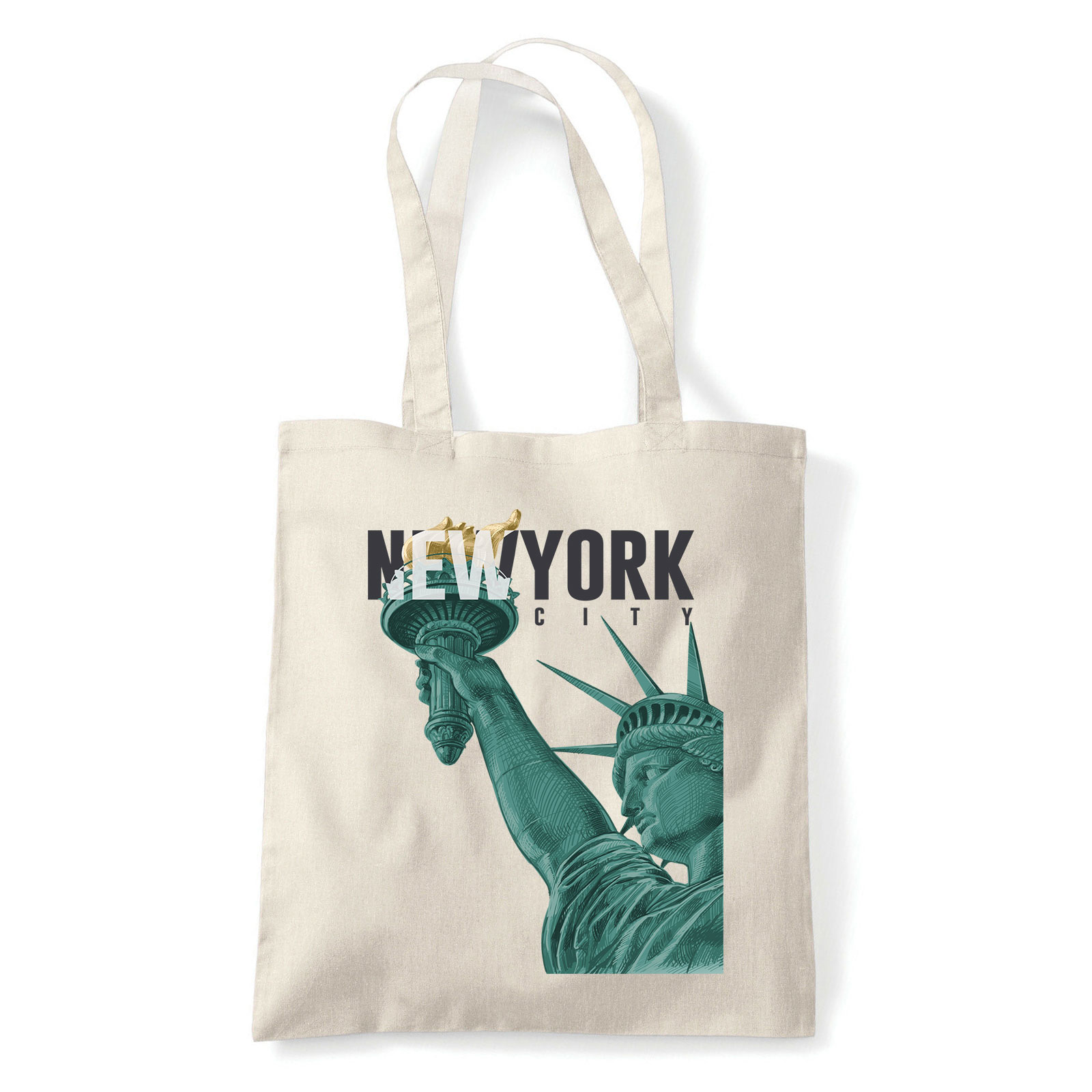 new york city szabadságszobor Homok Shopper Vászontáska