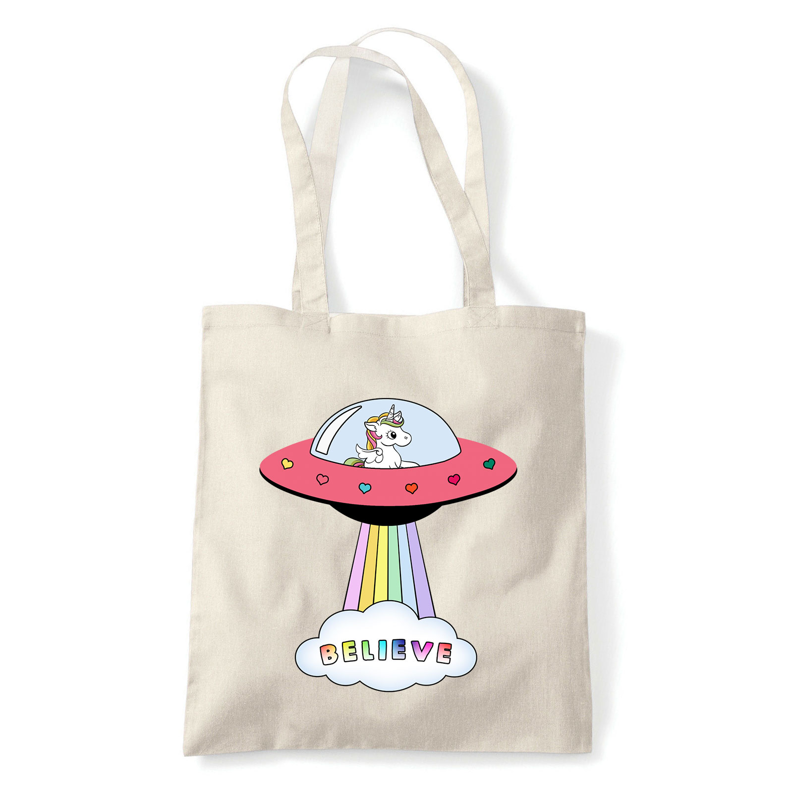 Unikornis believe Homok Shopper Vászontáska