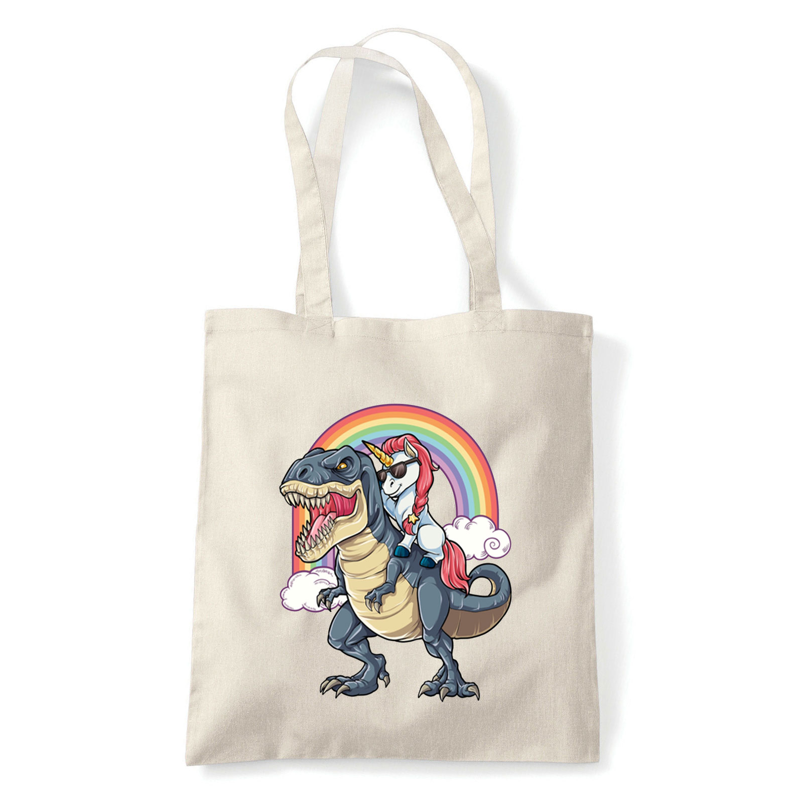 t-rex unikornis Homok Shopper Vászontáska