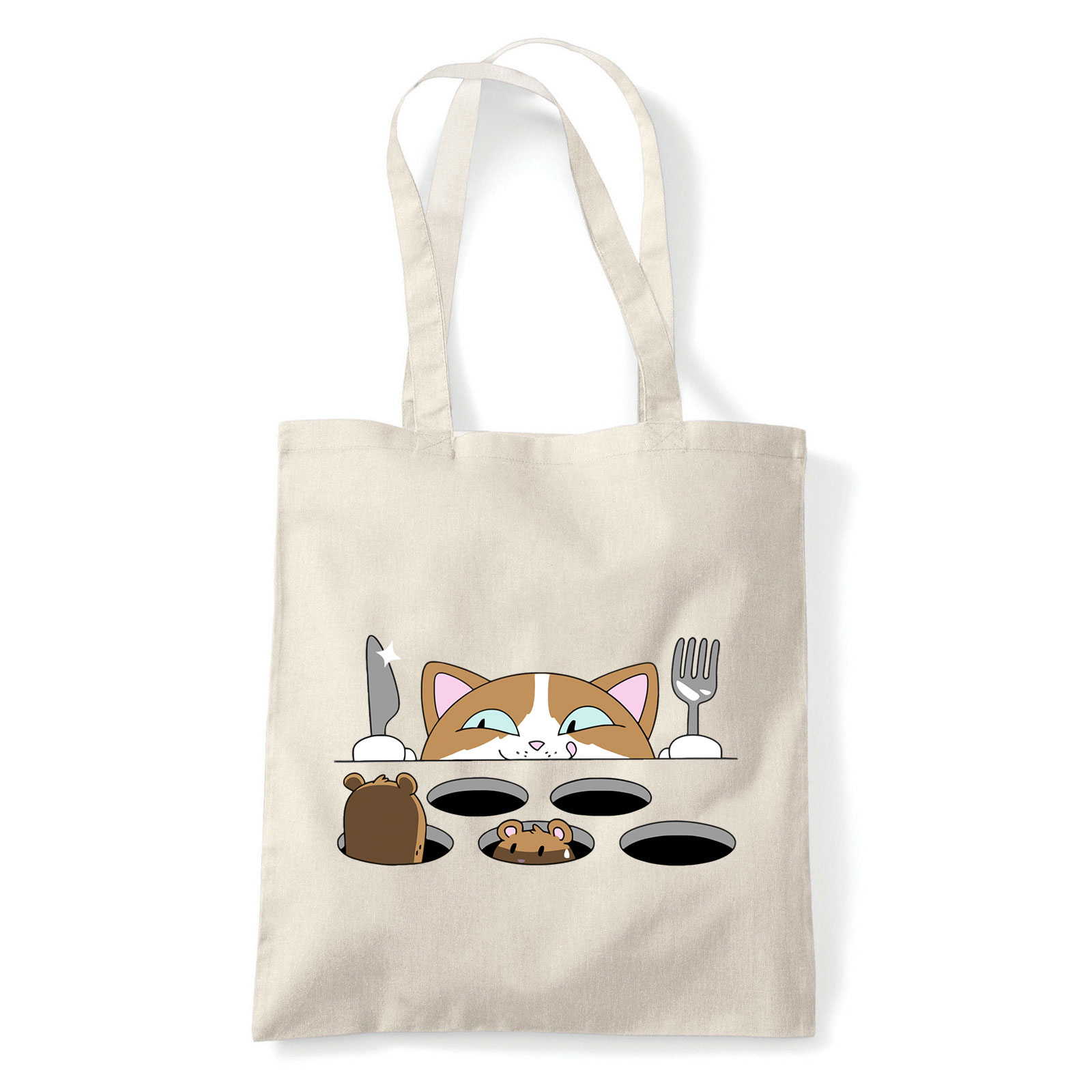 cica macsk macskás cicás Homok Shopper Vászontáska