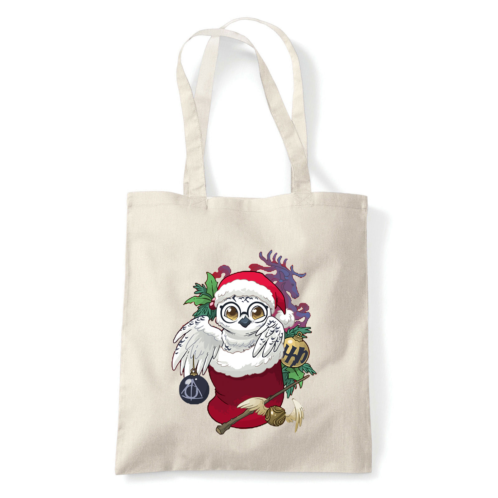 harry potter hedvig karácsony Homok Shopper Vászontáska