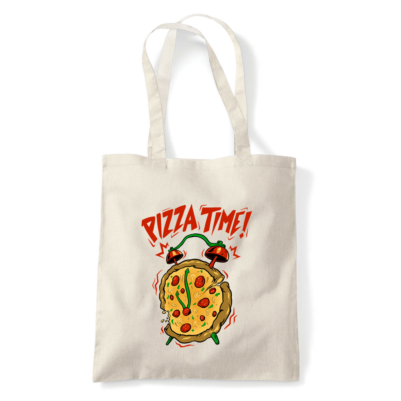 pizza time  Homok Shopper Vászontáska