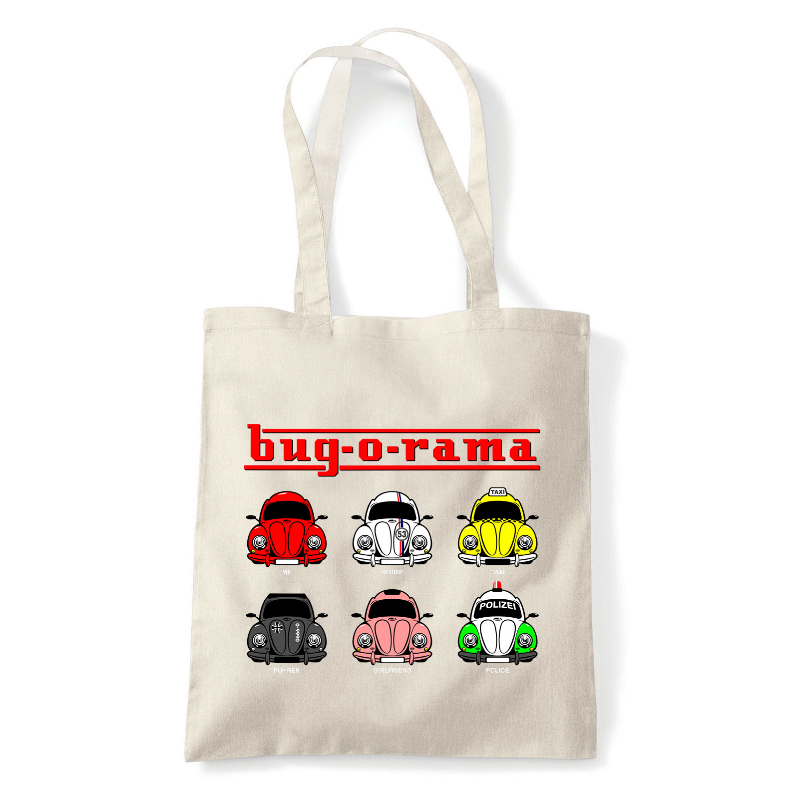 bogárhátú autók Homok Shopper Vászontáska