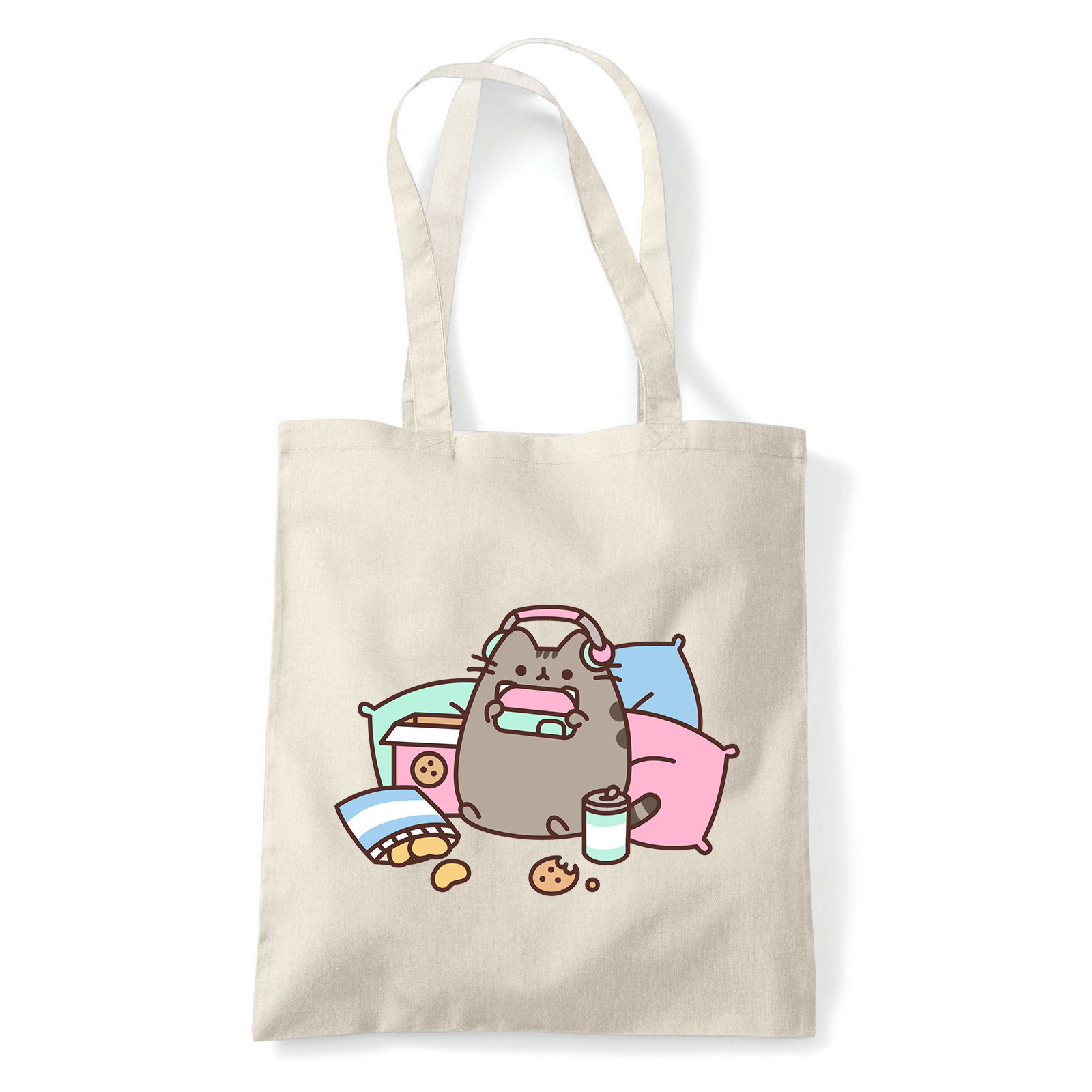 gamer macska macskás cica cicás Homok Shopper Vászontáska