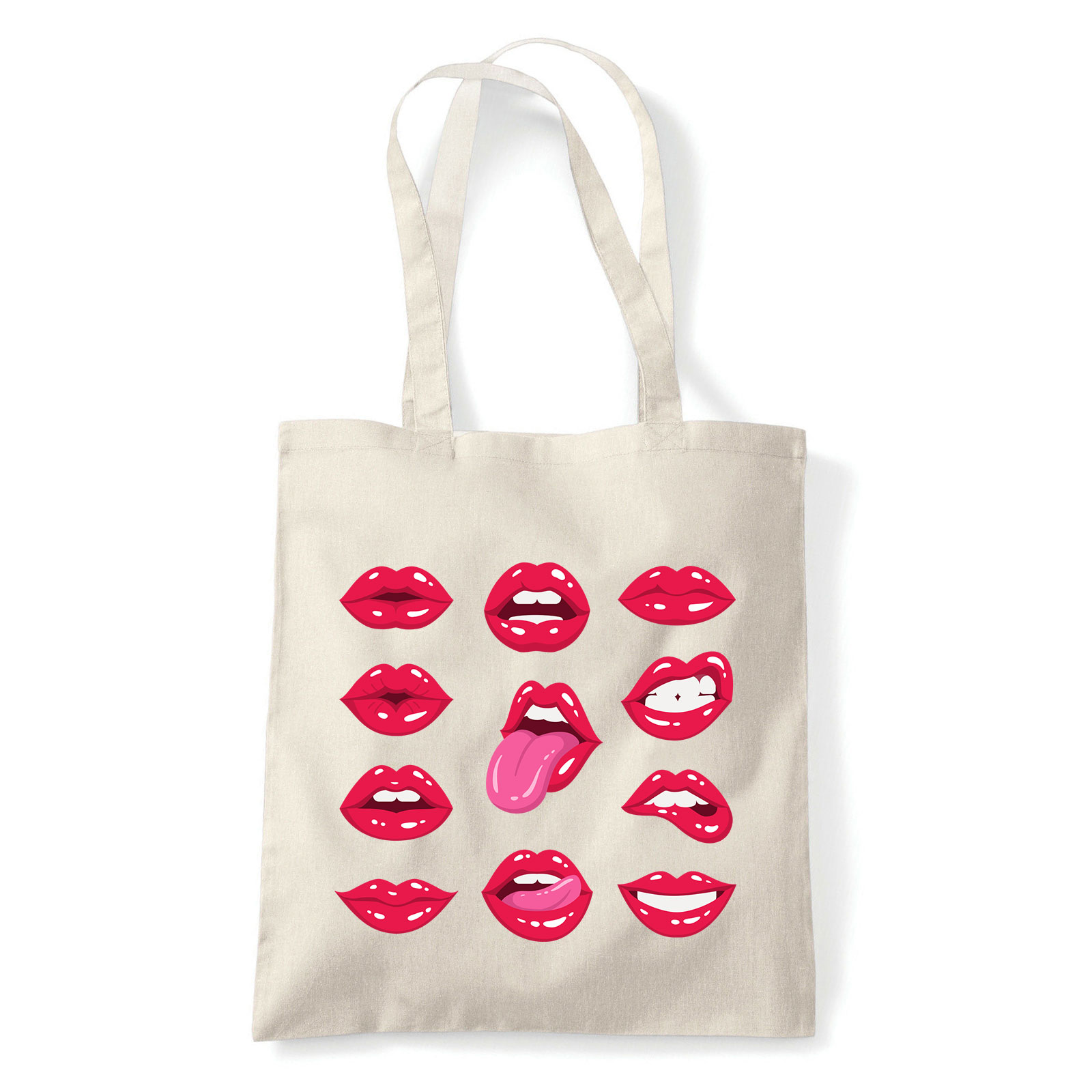 lips ajak ajkak száj nyelv Homok Shopper Vászontáska