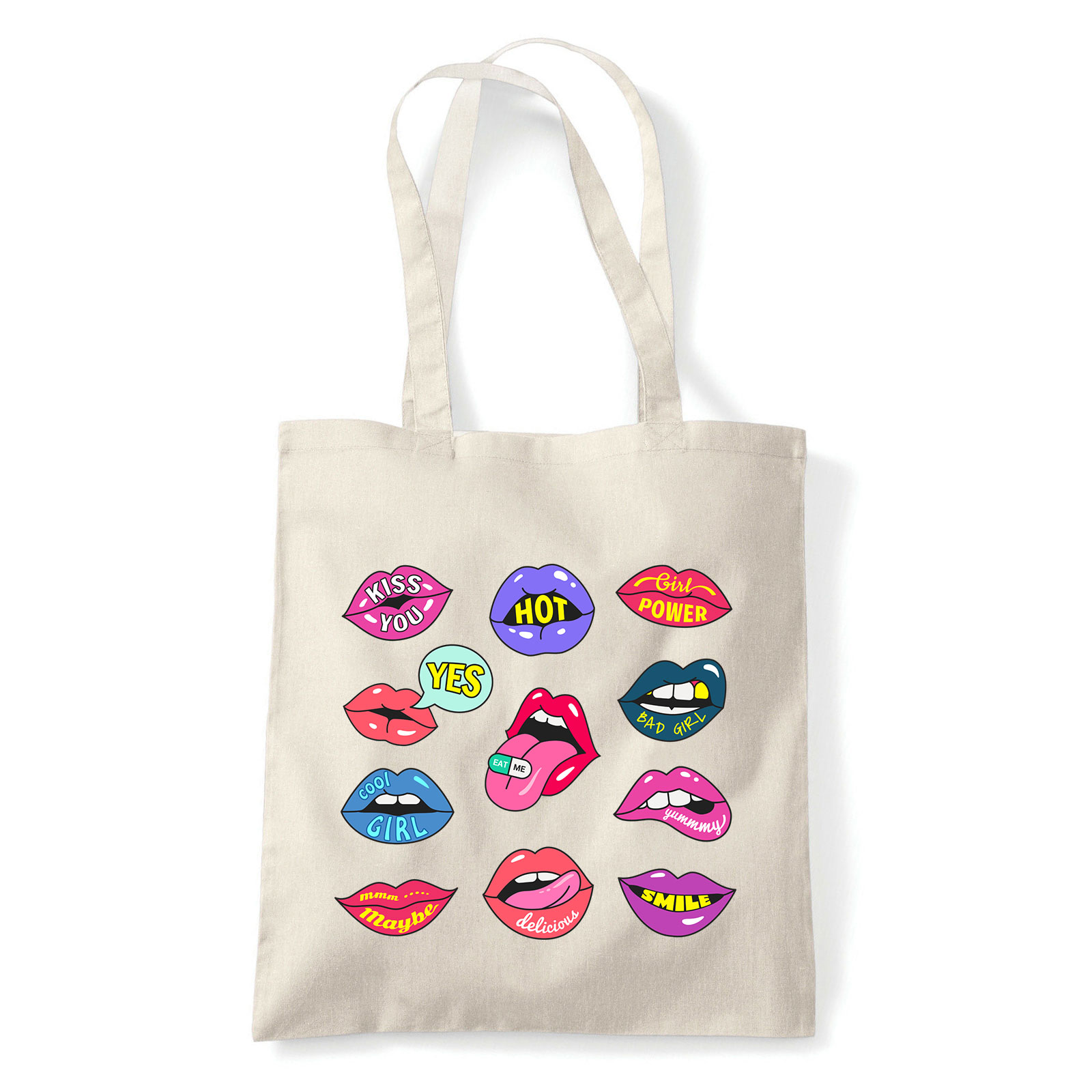lips ajak ajkak száj  Homok Shopper Vászontáska