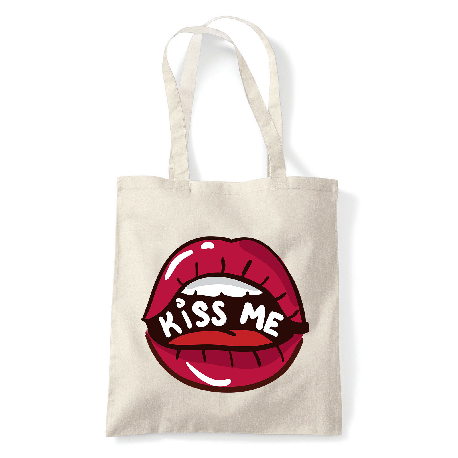 kiss me lips ajak ajkak száj Homok Shopper Vászontáska