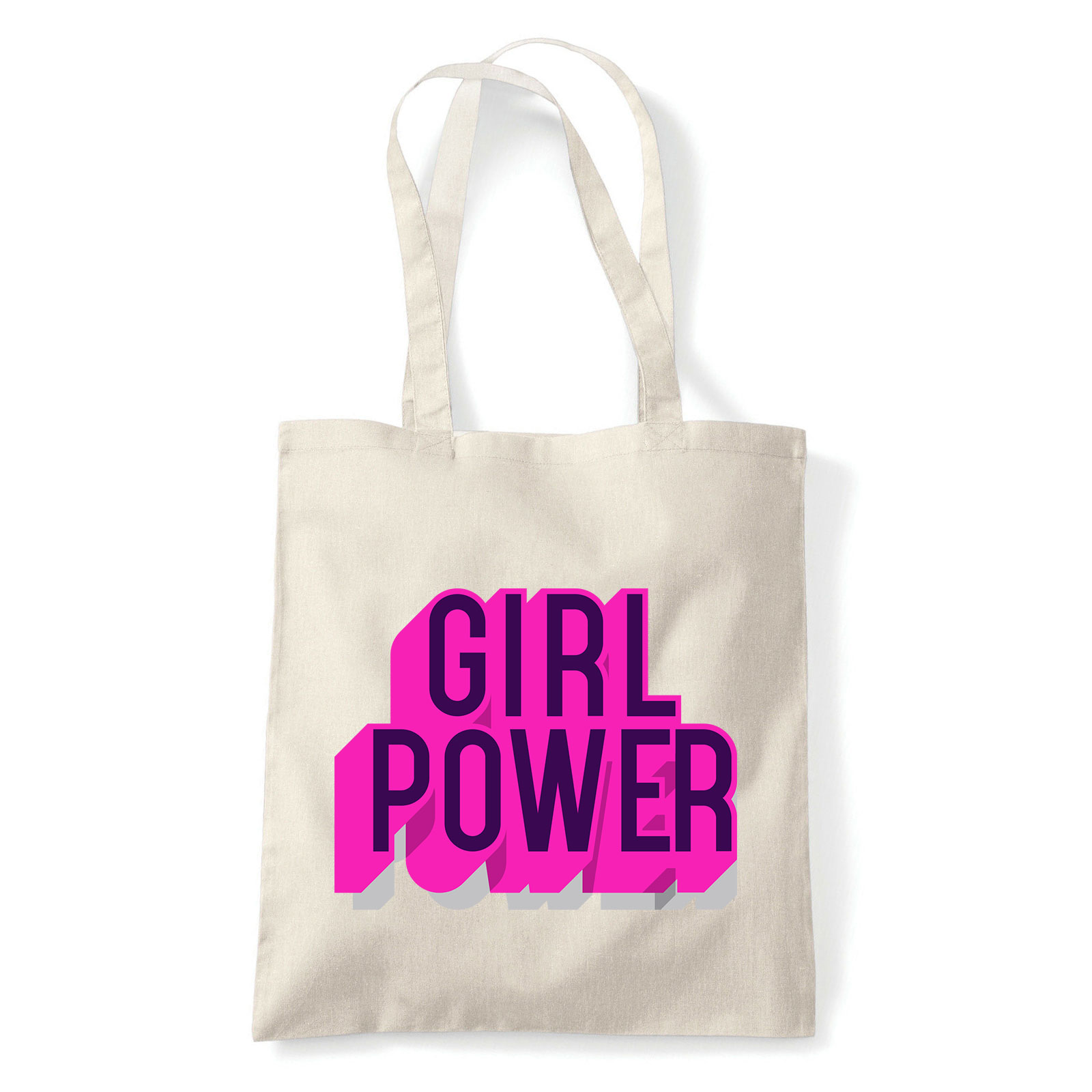 girl power grl pwr Homok Shopper Vászontáska