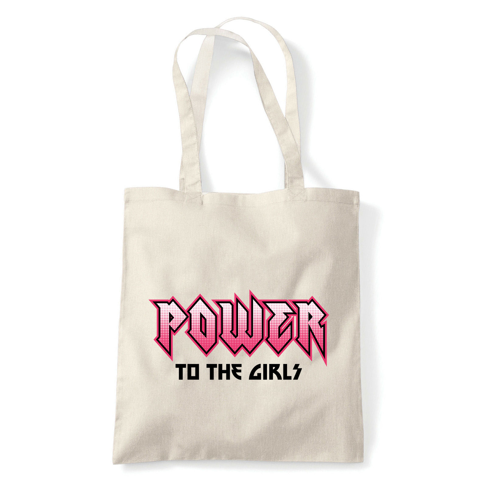 power to the girls girl power Homok Shopper Vászontáska