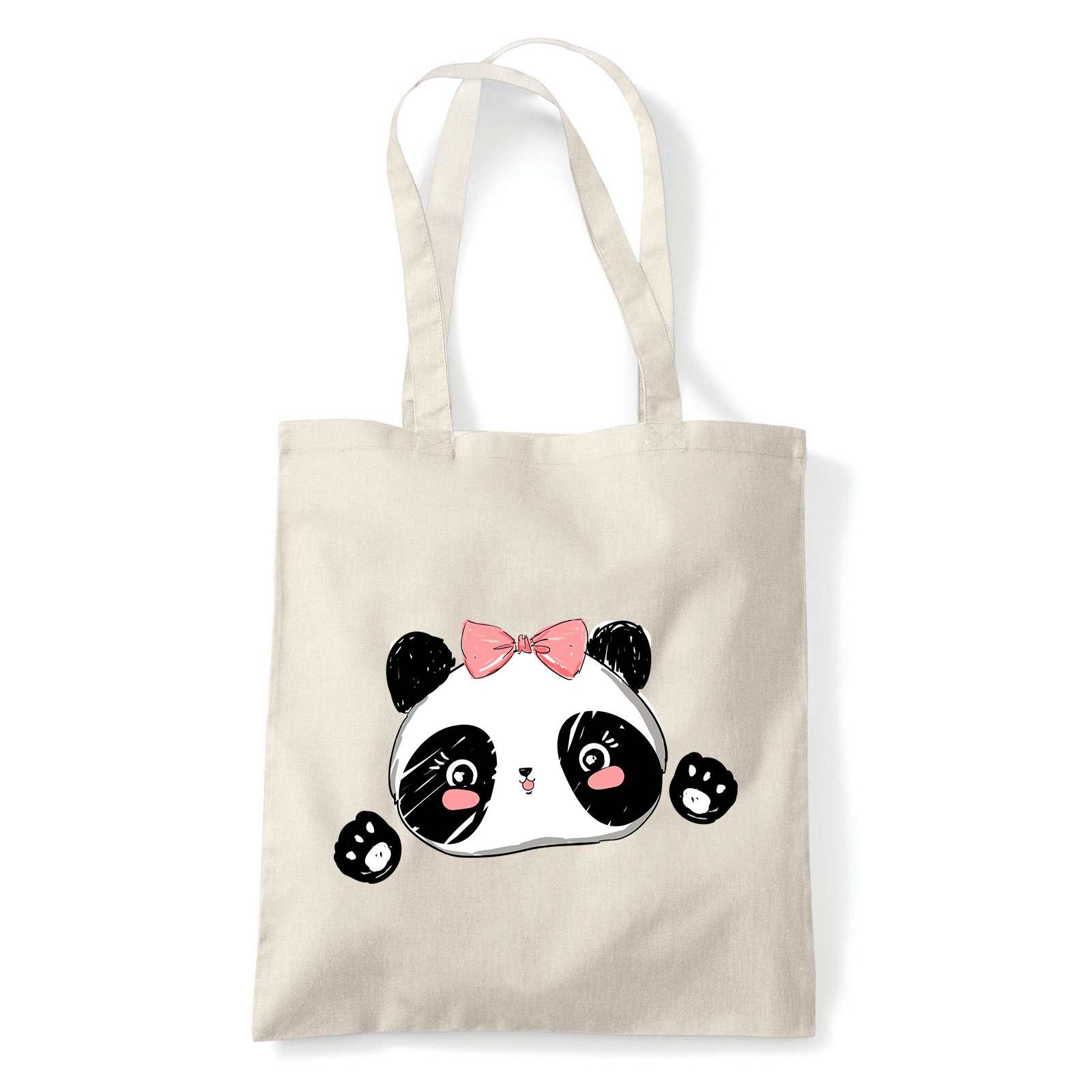 Panda pandás Homok Shopper Vászontáska