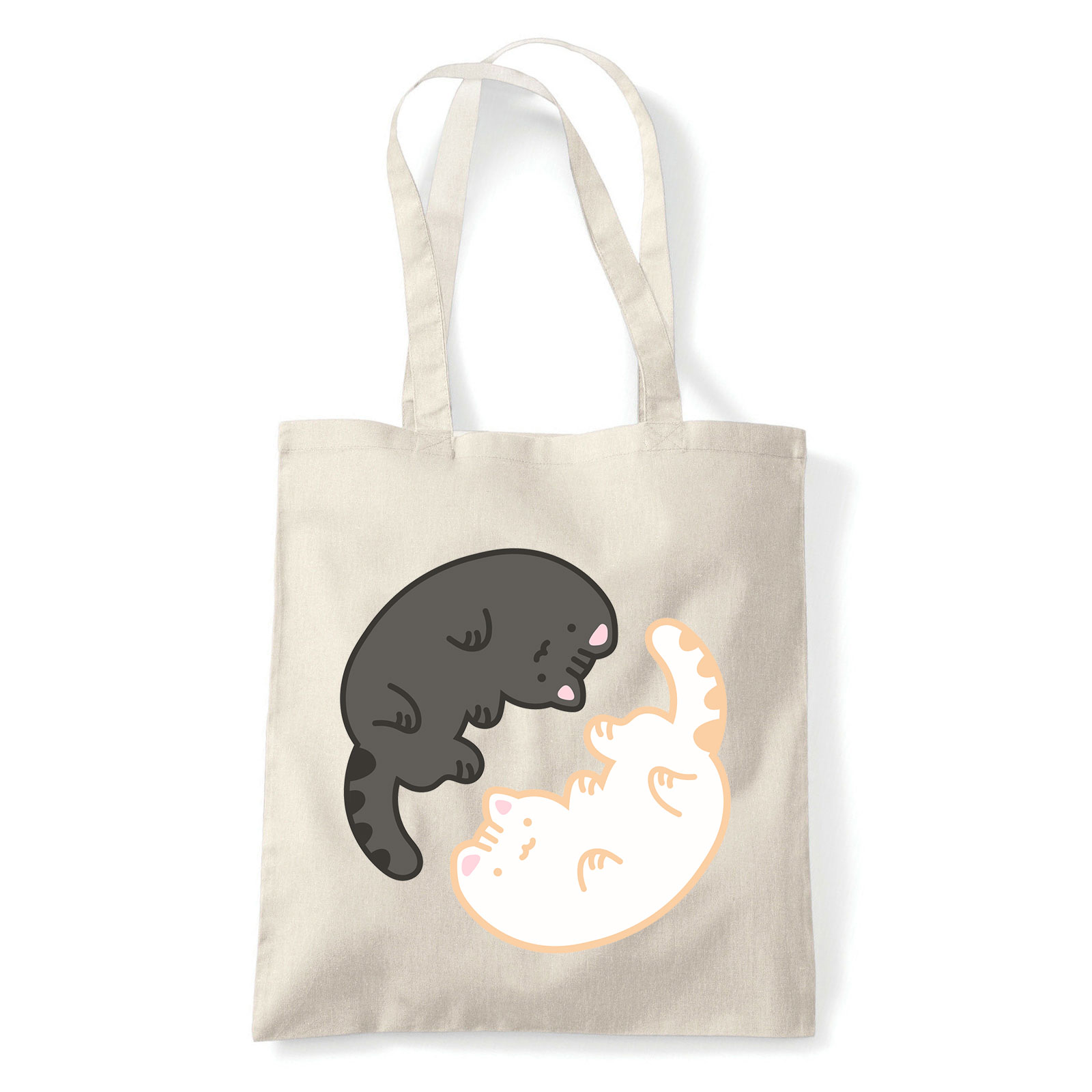 macska macskás cica cicás yin yang Homok Shopper Vászontáska