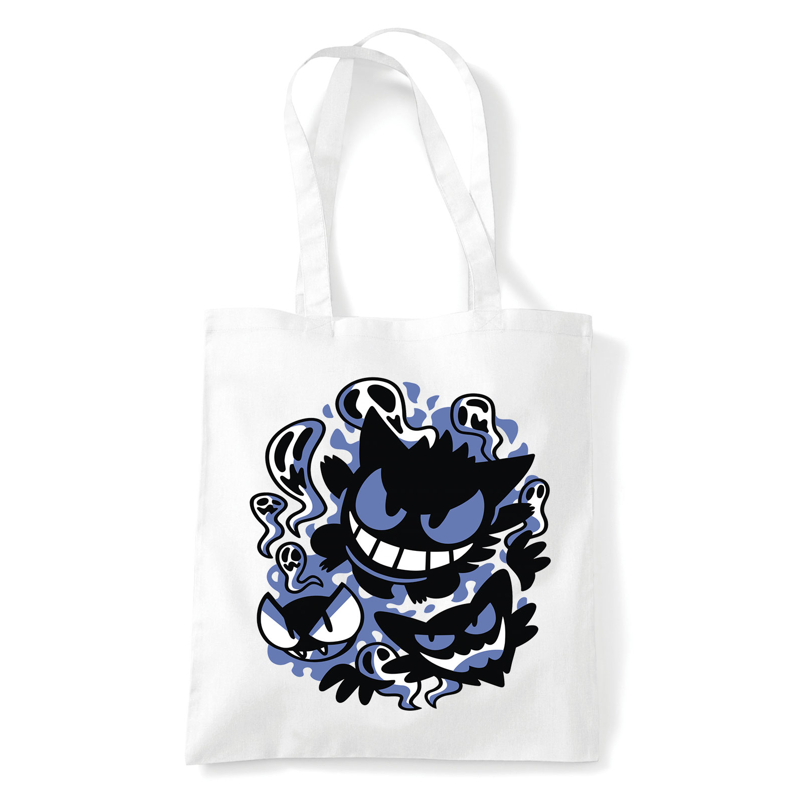 Gengar Ghastly Hunter Pokemon Fehér Shopper Vászontáska