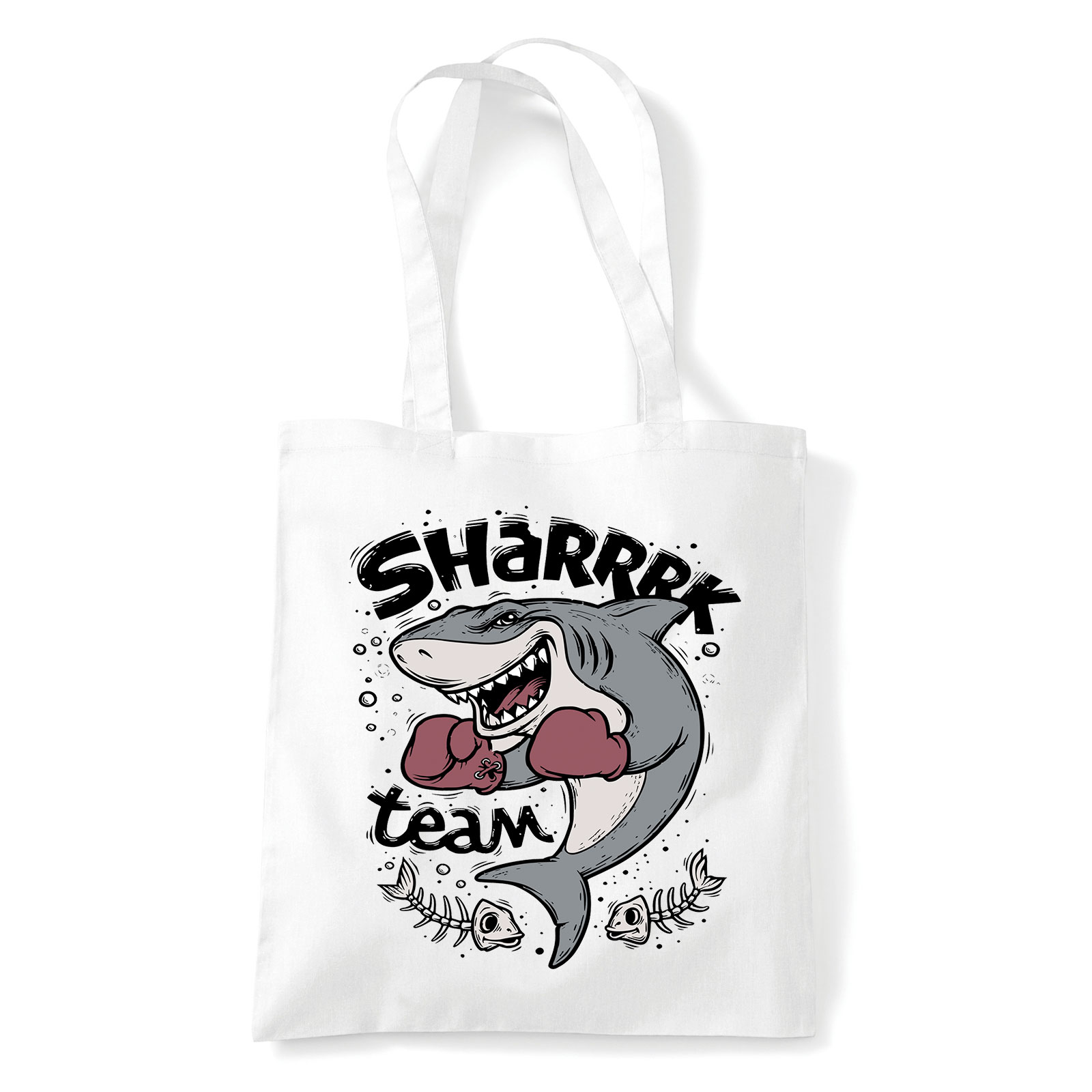 cápa shark team box Fehér Shopper Vászontáska