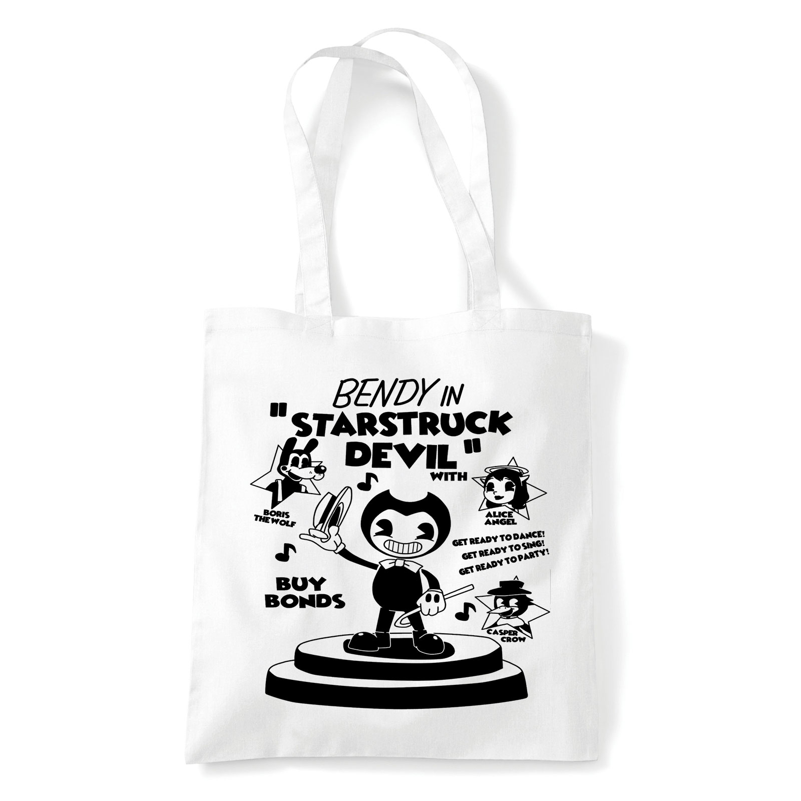 Bendy and the inkmachine Fehér Shopper Vászontáska