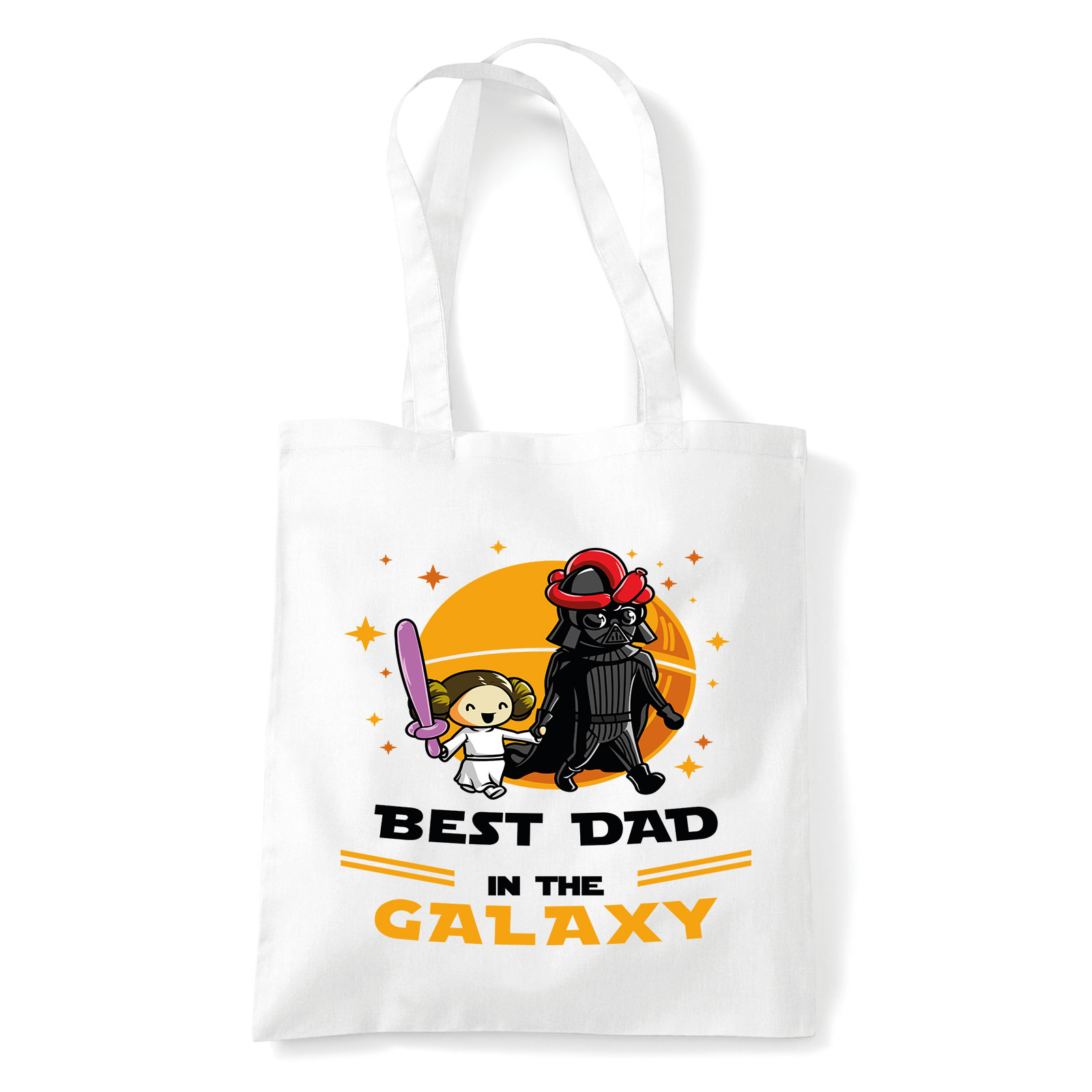 Legjobb apa a galaxisban egy lány apáknak apák napja Fehér Shopper Vászontáska